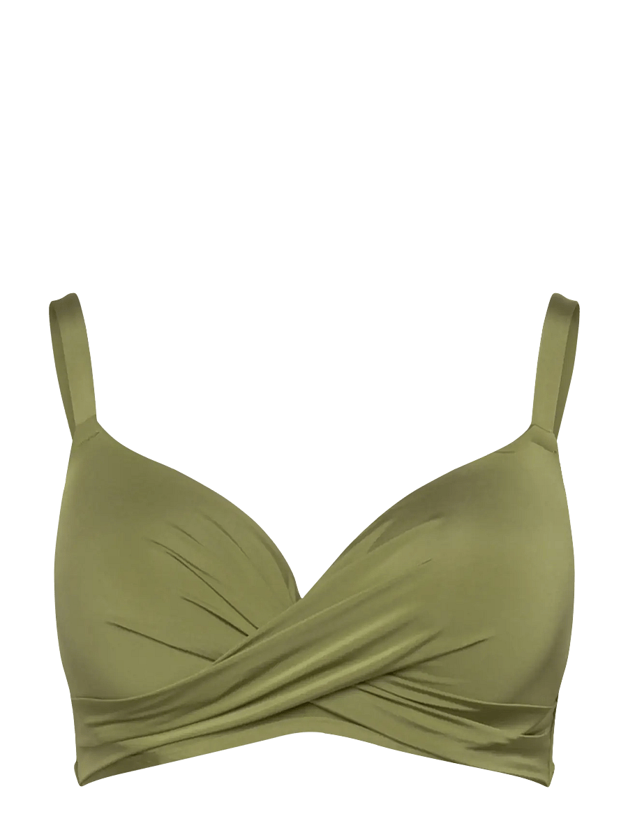 Lindex - Bra Lilja Twist Swim Shiny - push-up-bikini-oberteile - light dusty green - 1