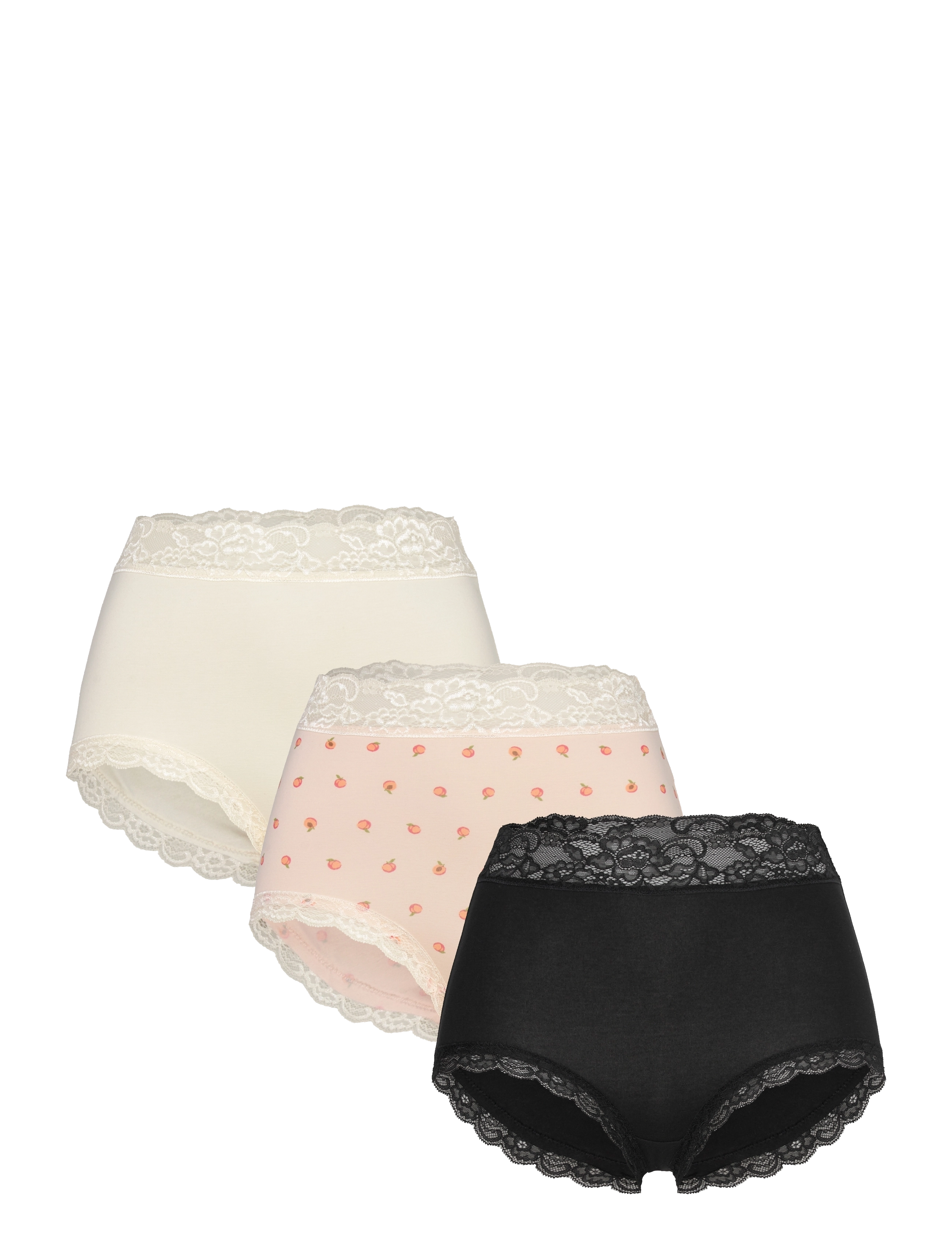 Lindex Brief high Emelie lace 3 p - Slips - LT PINK / pink/rose