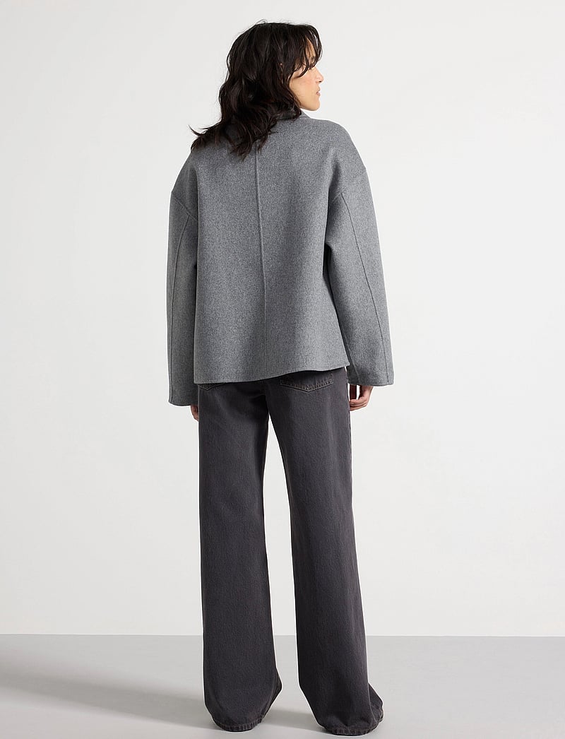 Lindex - Jacket Melissa Unlined Melange - wolljacken - grey melange - 3