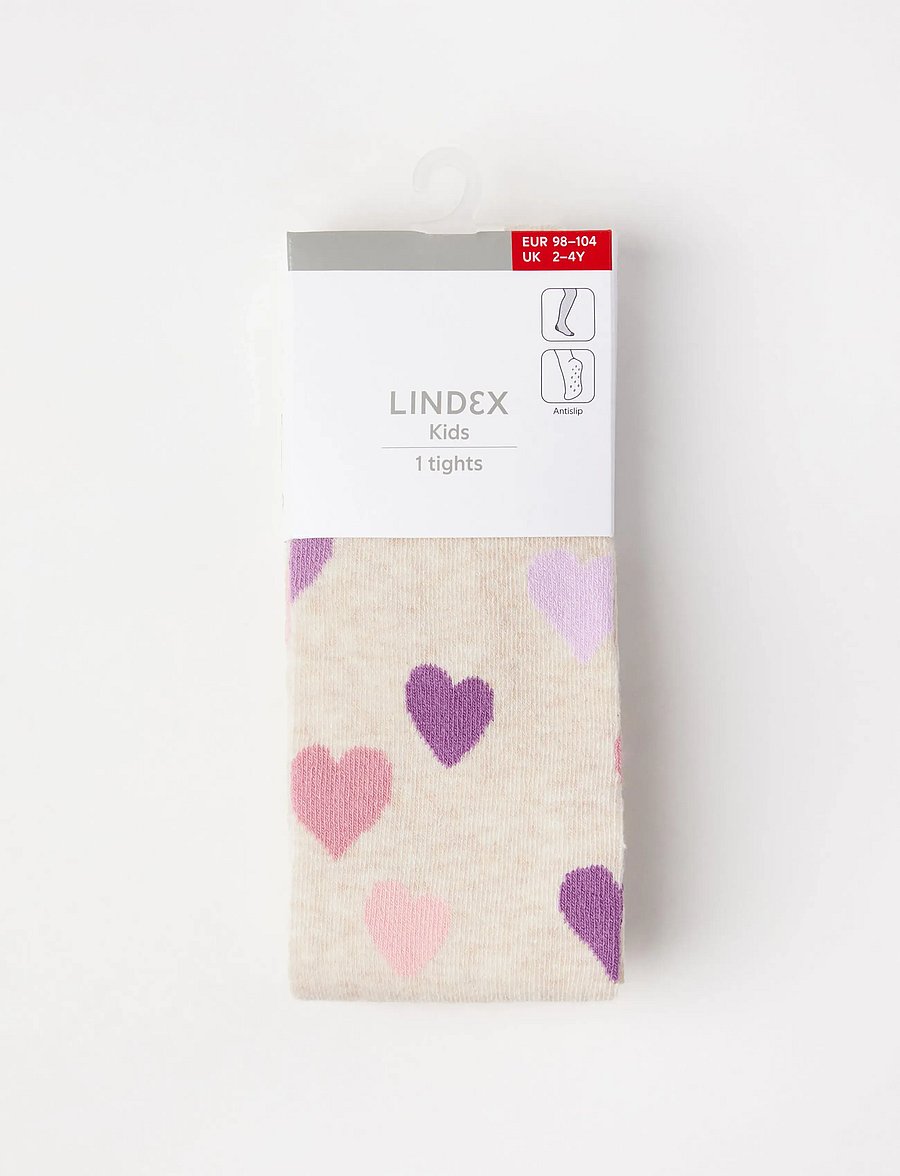 Lindex - Fintstrikkede strømpebukser - strumpfhosen - beige melange - 2