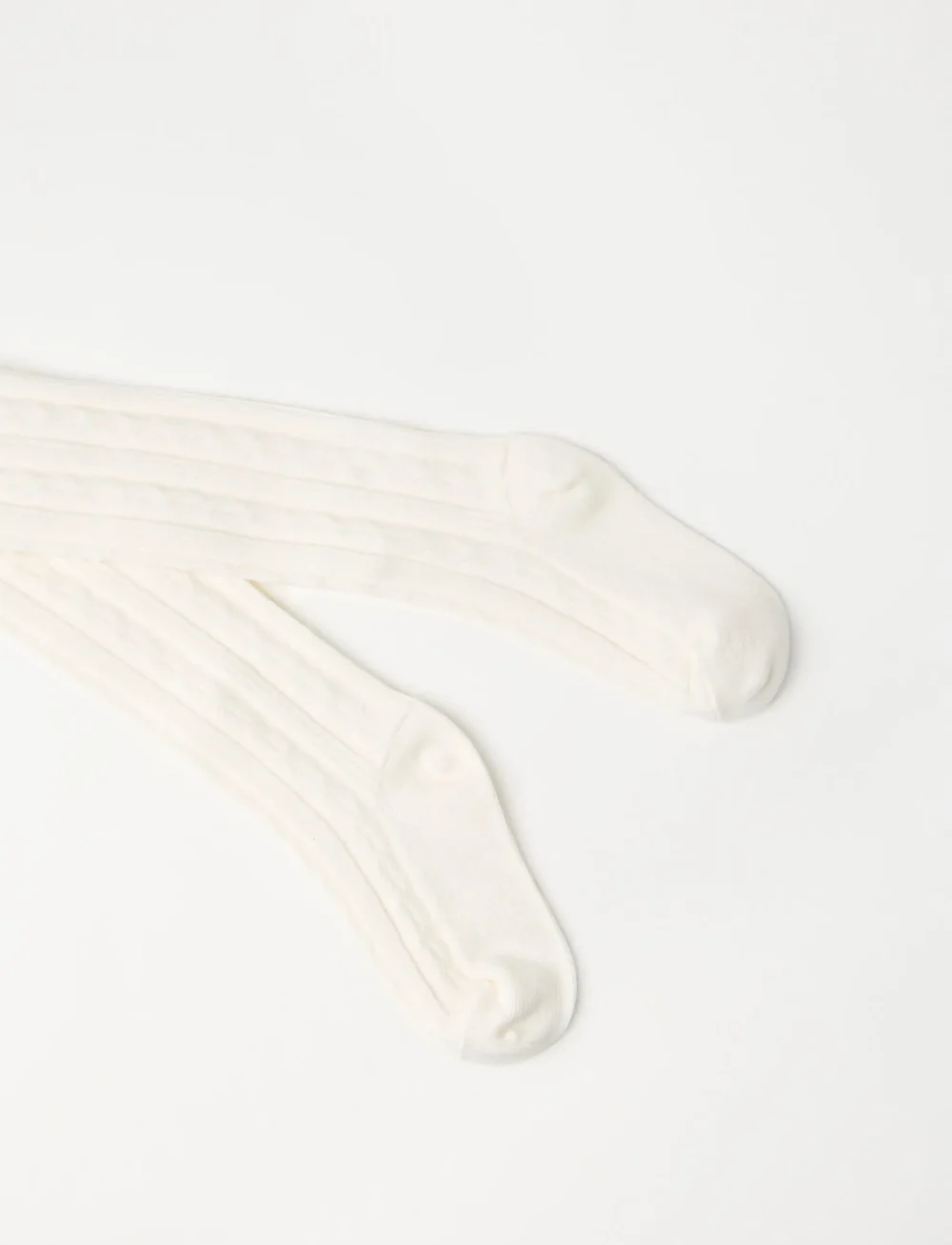 Lindex - Flettestrikket tights - collants - winter white - 2