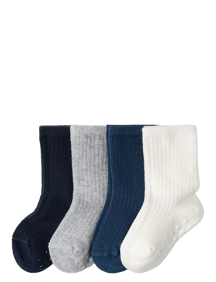 Lindex - Sock 4p rib solid - strømper - dark blue - 0