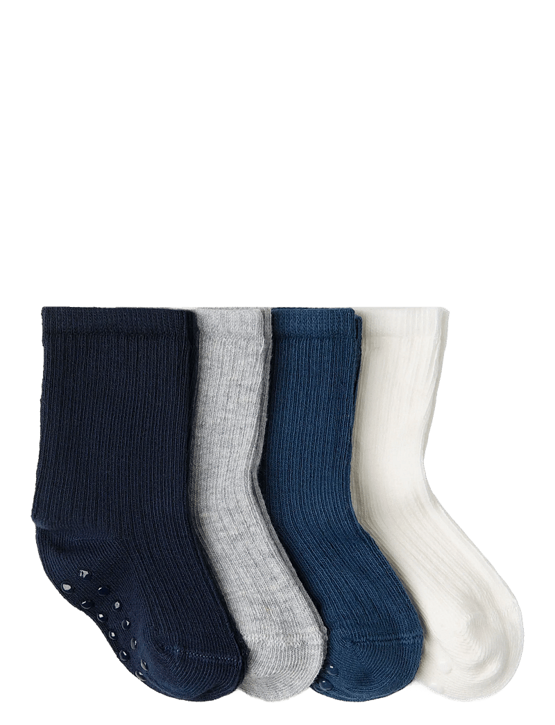 Lindex - Sock 4p rib solid - strumpor - dark blue - 1