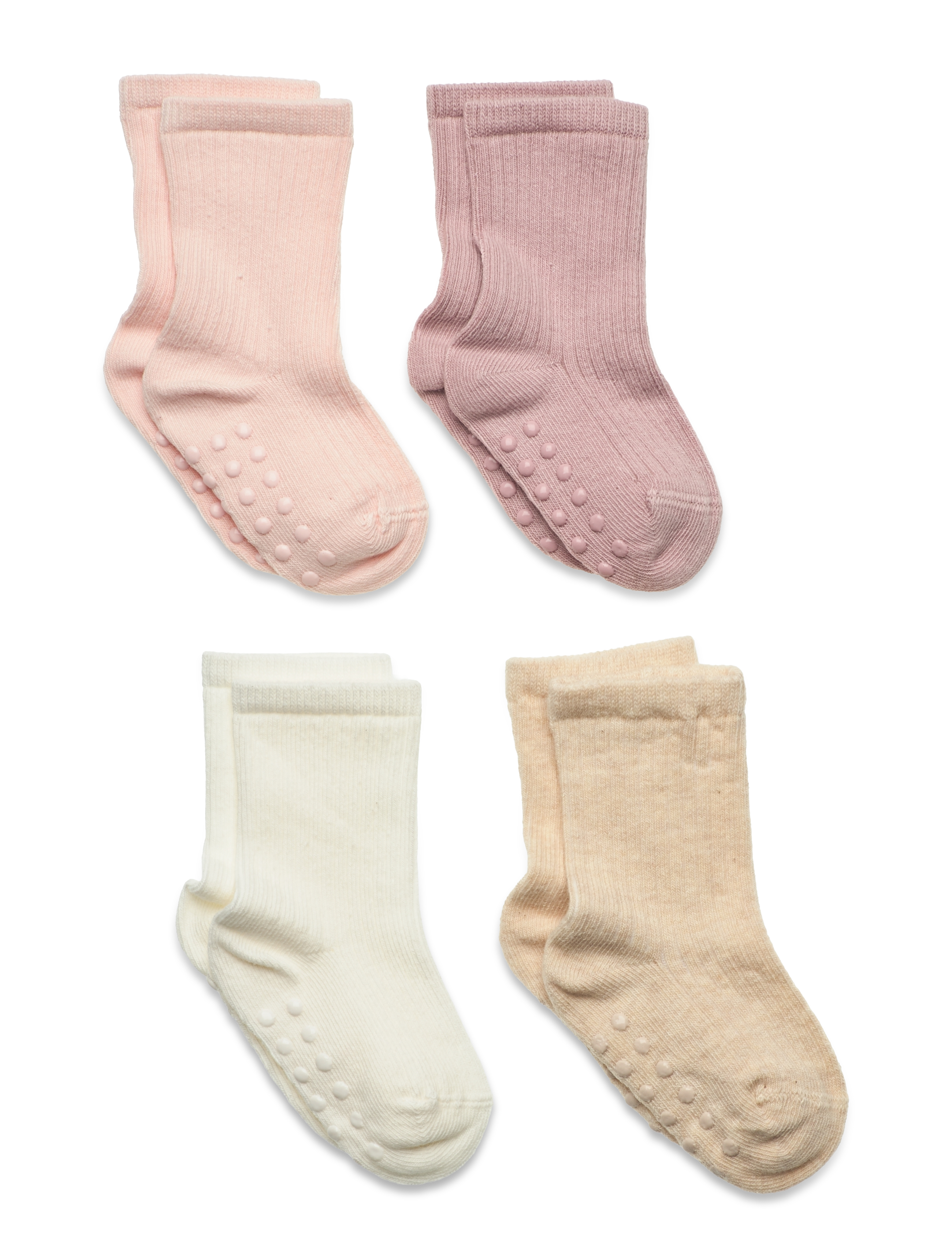 Lindex Sock 4p rib solid - Socken & Strumpfhosen - LIGHT DUSTY PINK / pink/rose