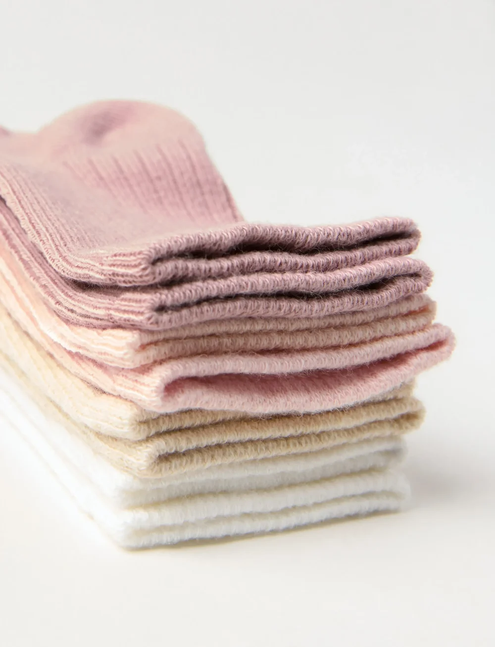 Lindex - 4-pak ribbede sokker - strumpor - light dusty pink - 2