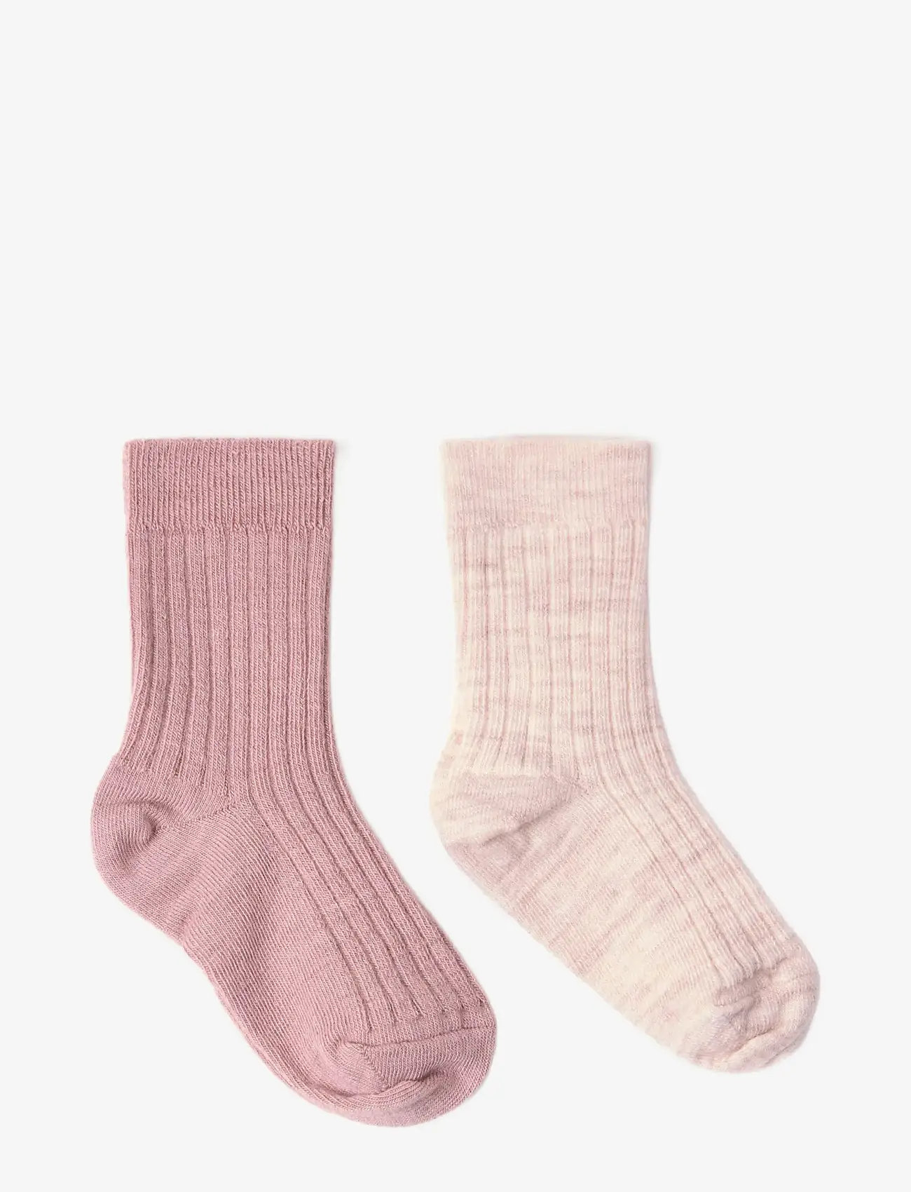 Lindex - 2-pakning sokker i ullblanding - sokid - dusty pink - 0