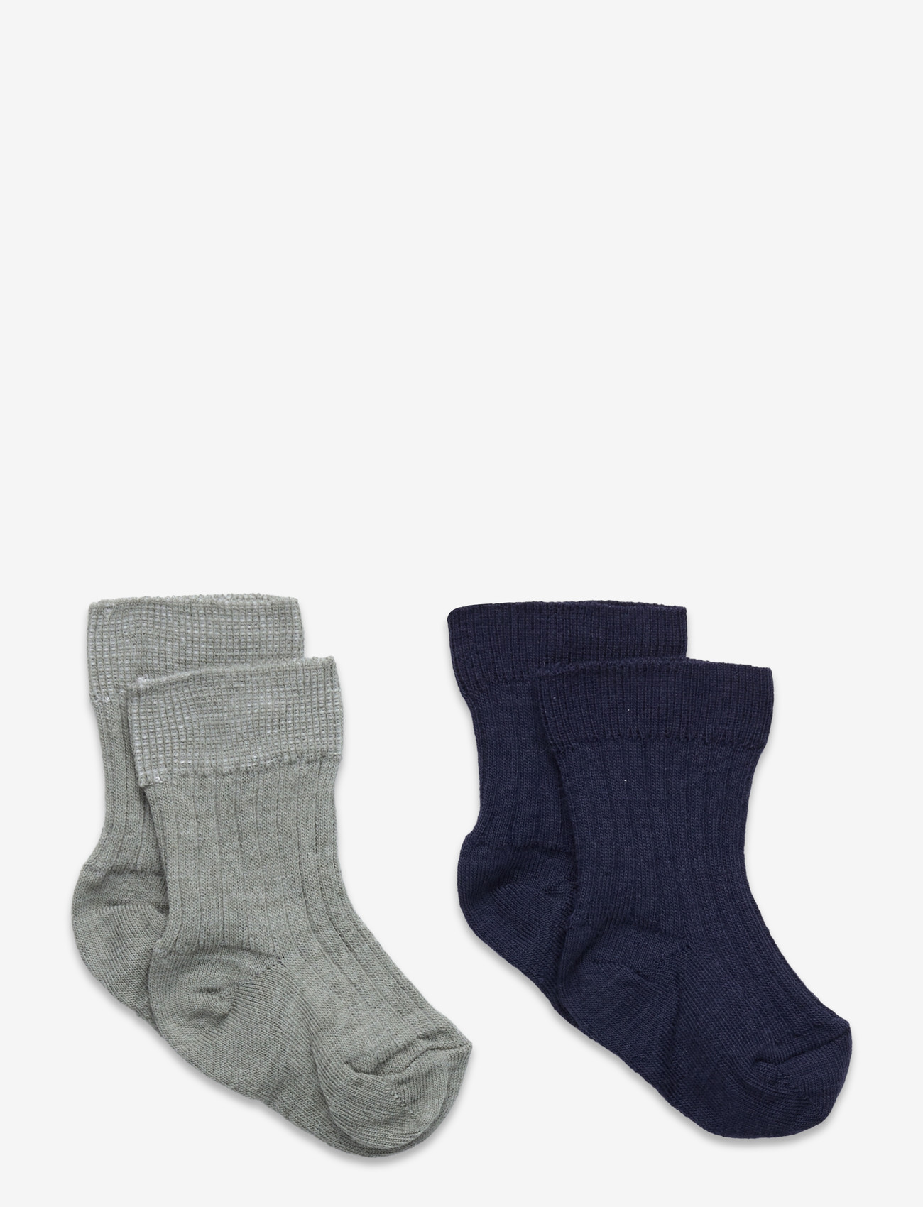 Lindex - 2-pakning sokker i ullblanding - herbstliche kleidung - light dusty green - 0