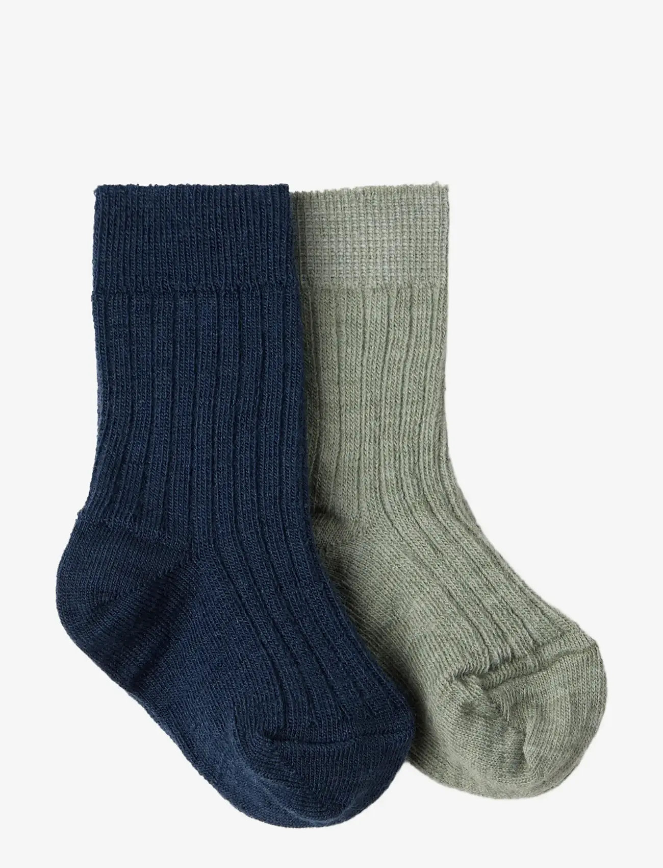 Lindex - 2-pakning sokker i ullblanding - herbstliche kleidung - light dusty green - 1