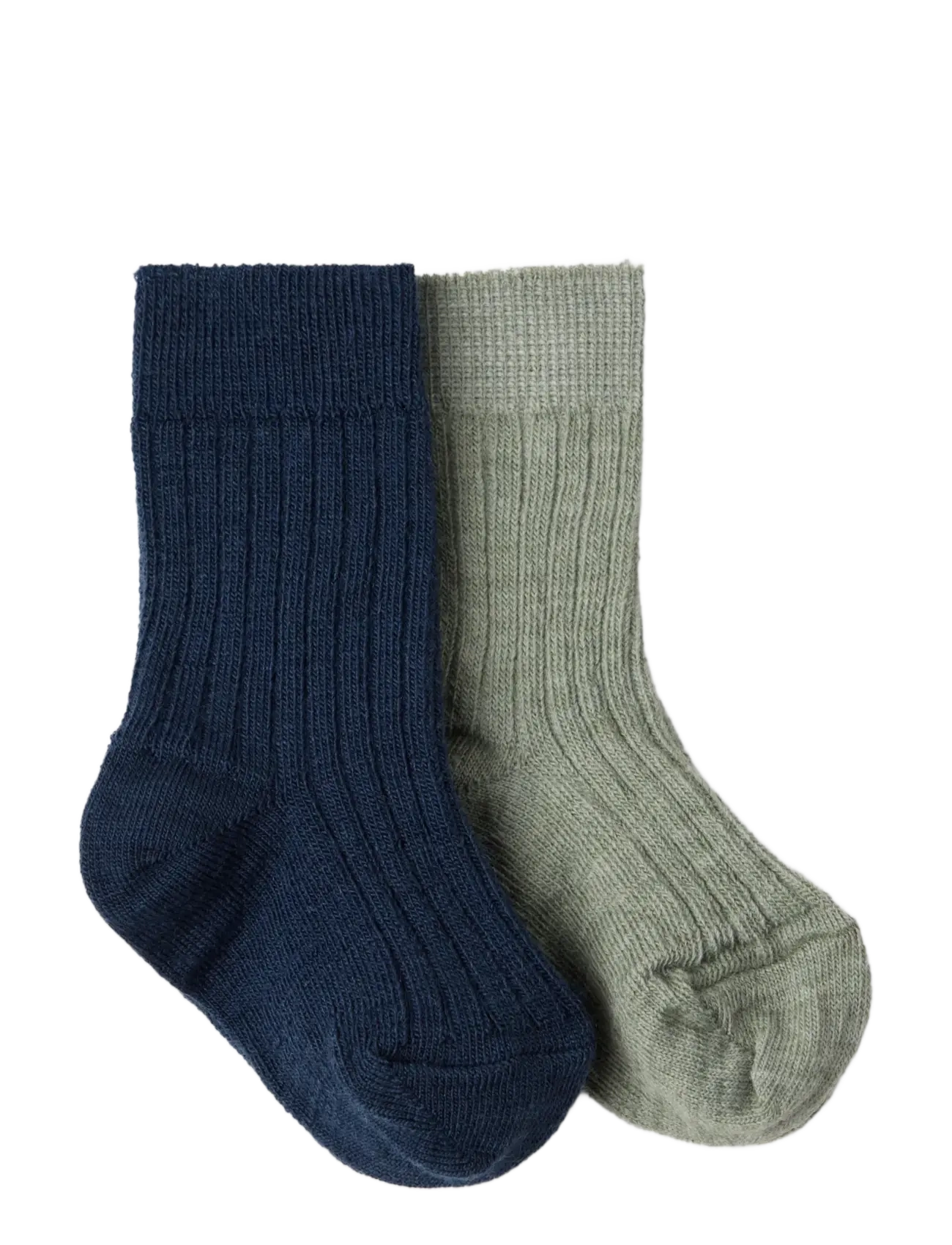 Lindex - 2-pakning sokker i ullblanding - socks - light dusty green - 1