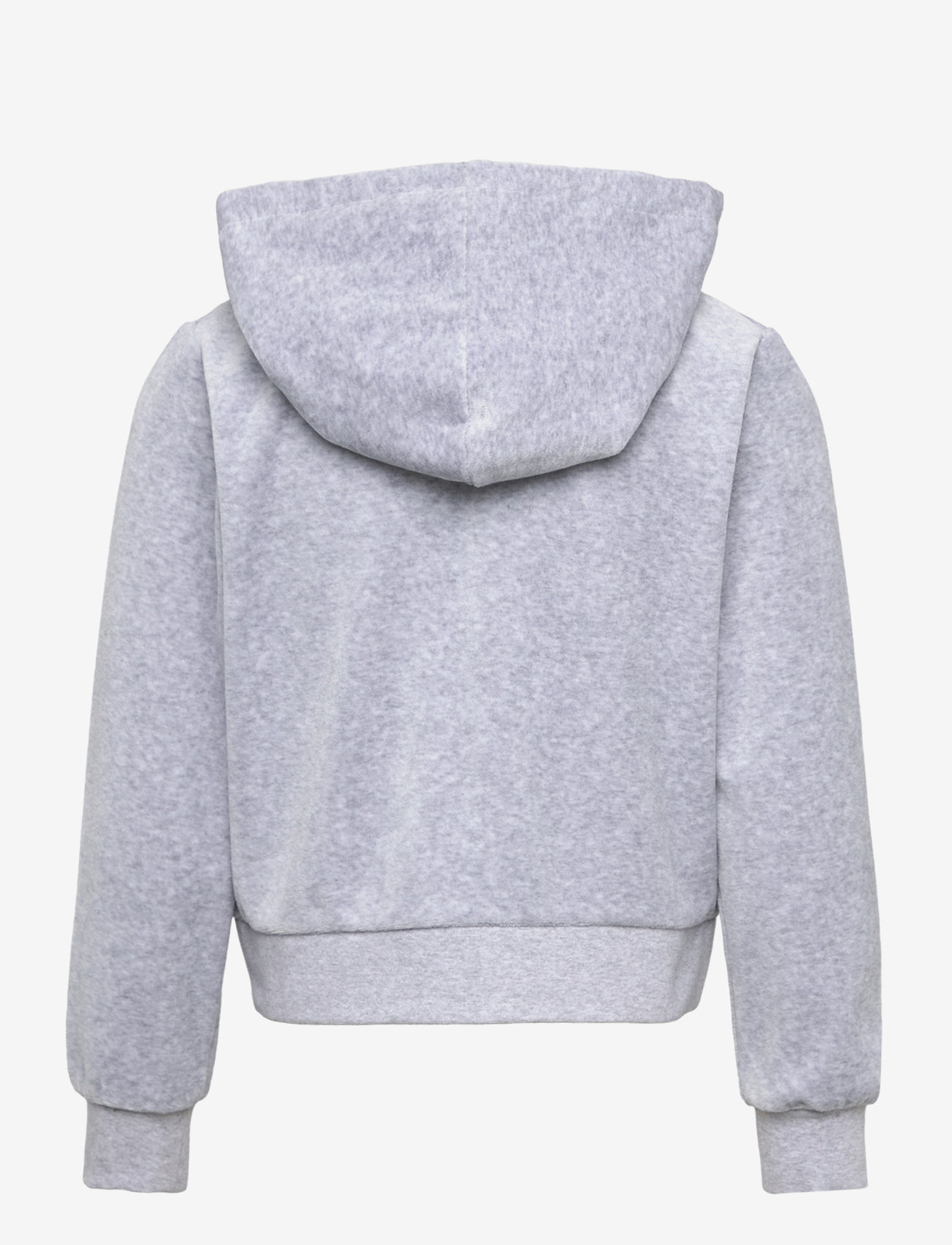 Lindex - Sweatshirt velour with hoodie - huvtröjor - grey melange - 2