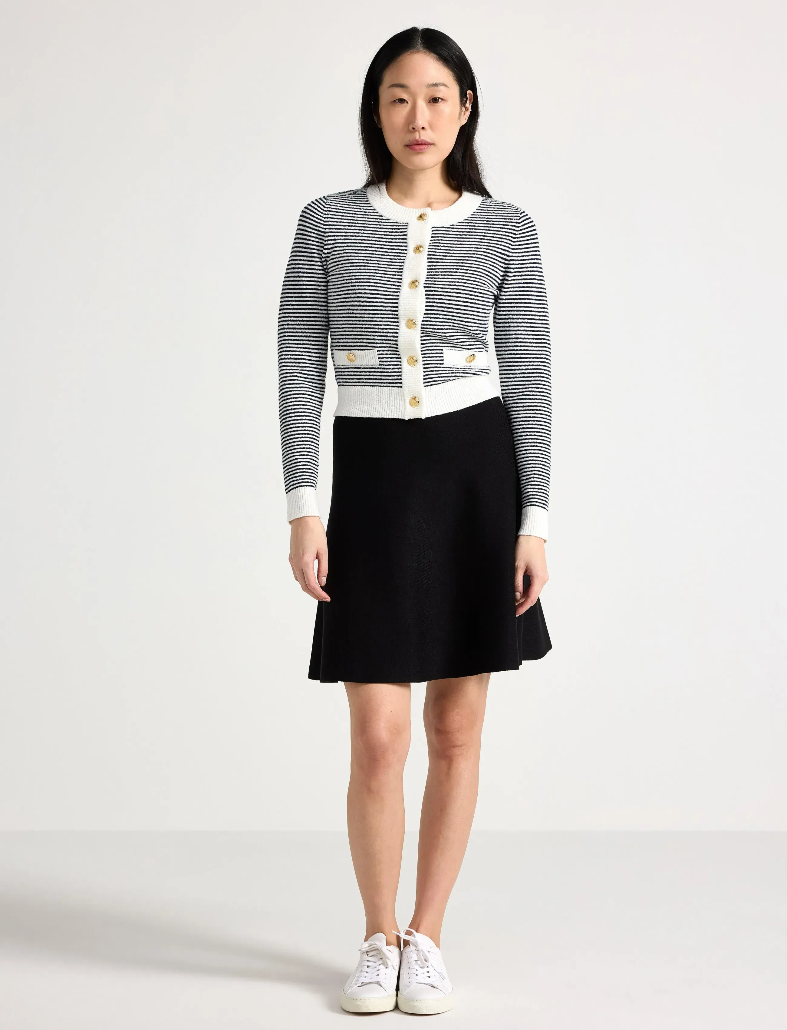 Lindex Skirt Dagmar, S, Black, Nederdele > Knælange Og Midi Nederdele, Dame