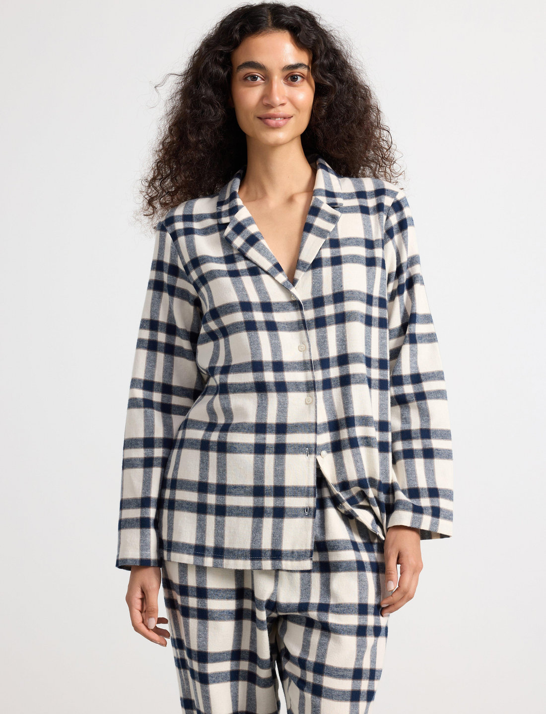 Lindex - Nightshirt flannel check - oberteile - white - 0