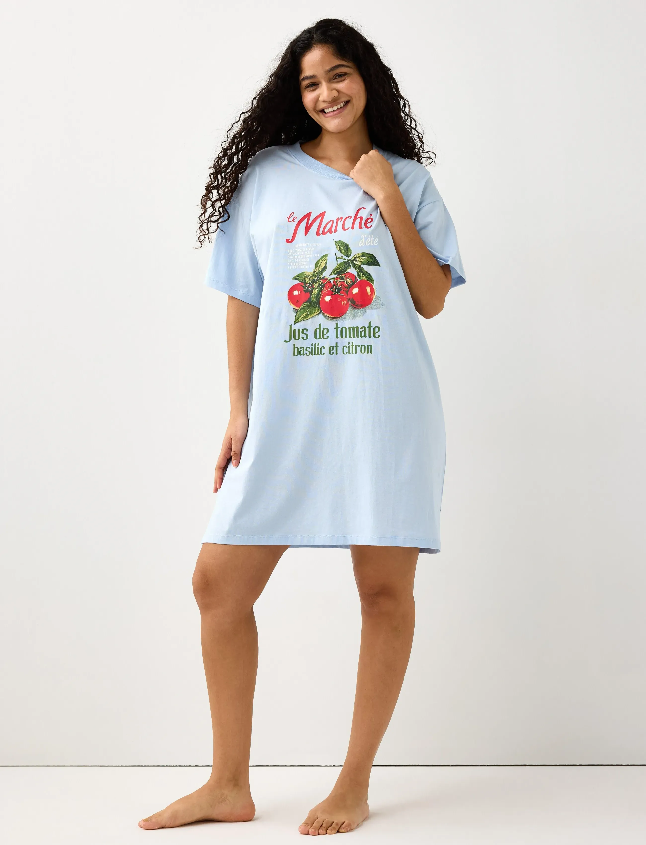 Lindex Nightdress, XS, Blue, Nat- Og Loungewear > Natkjoler, Dame