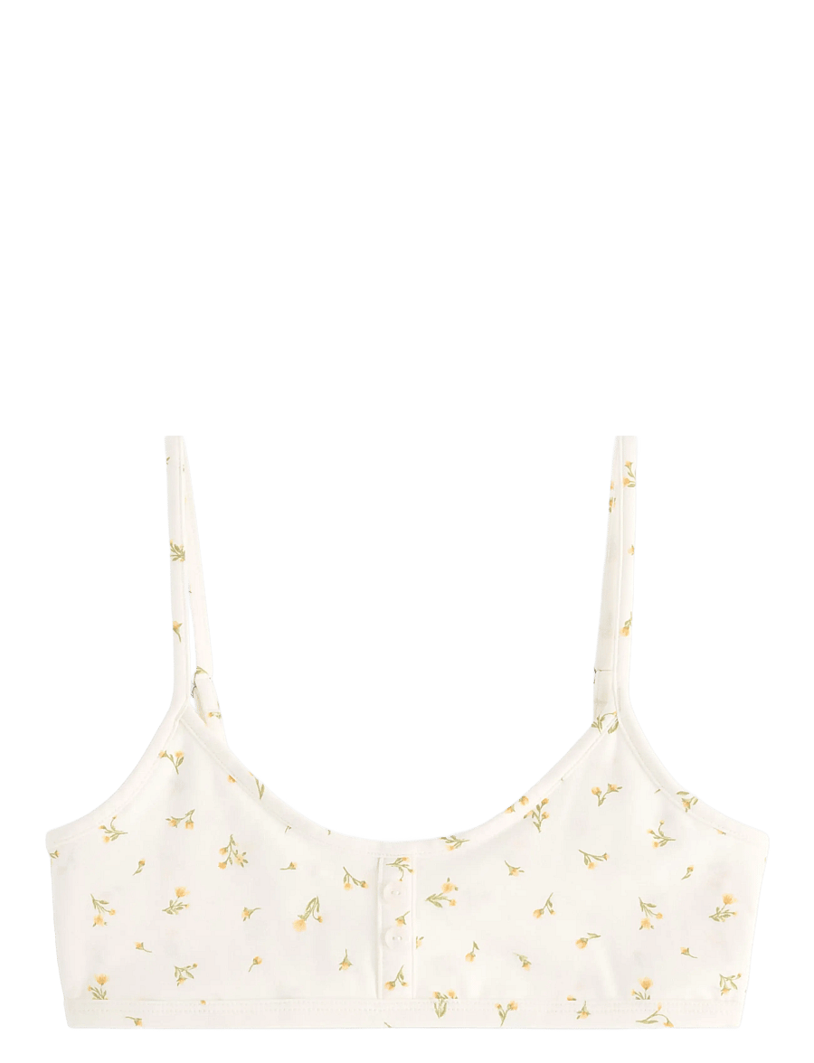 Lindex - Bra Novent Soft top cotton - bh uten spiler - light dusty yellow - 0