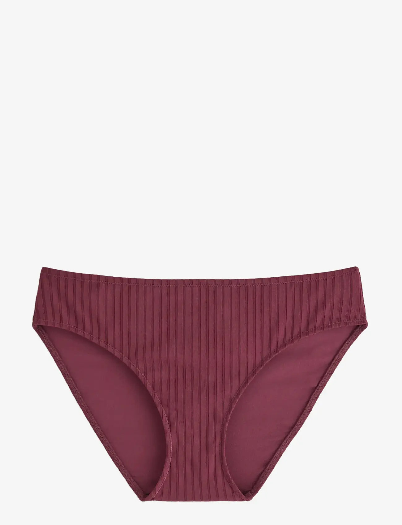 Lindex - Brief Bikini Regular Bella Rib - bikini-slips - dark dusty red - 1