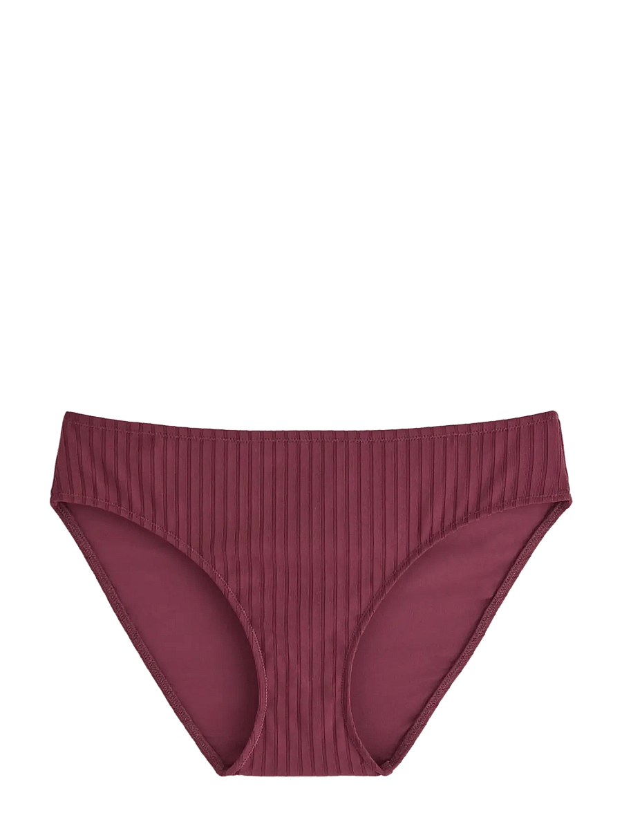 Lindex - Brief Bikini Regular Bella Rib - bikiinipüksid - dark dusty red - 1