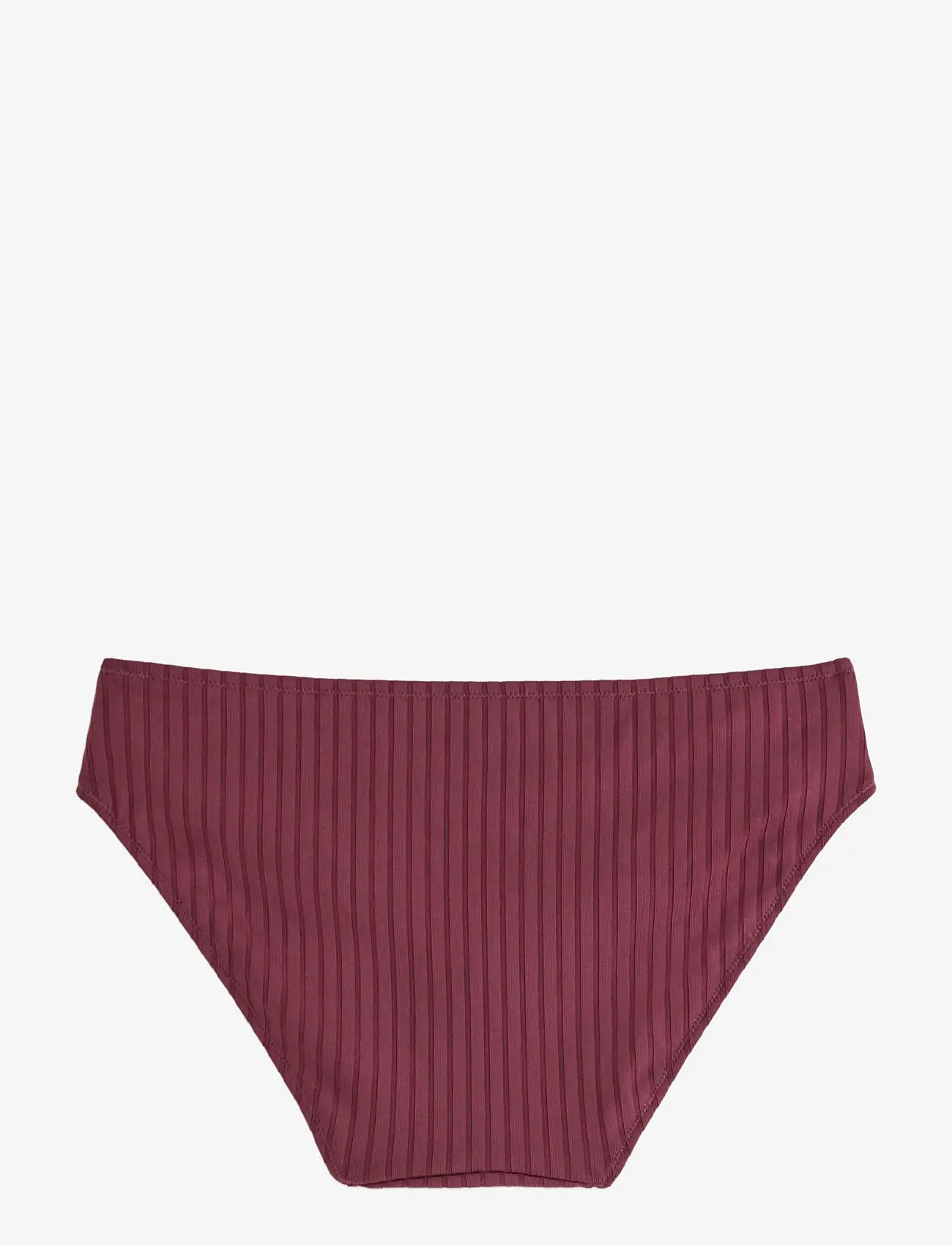 Lindex - Brief Bikini Regular Bella Rib - bikini-slips - dark dusty red - 2