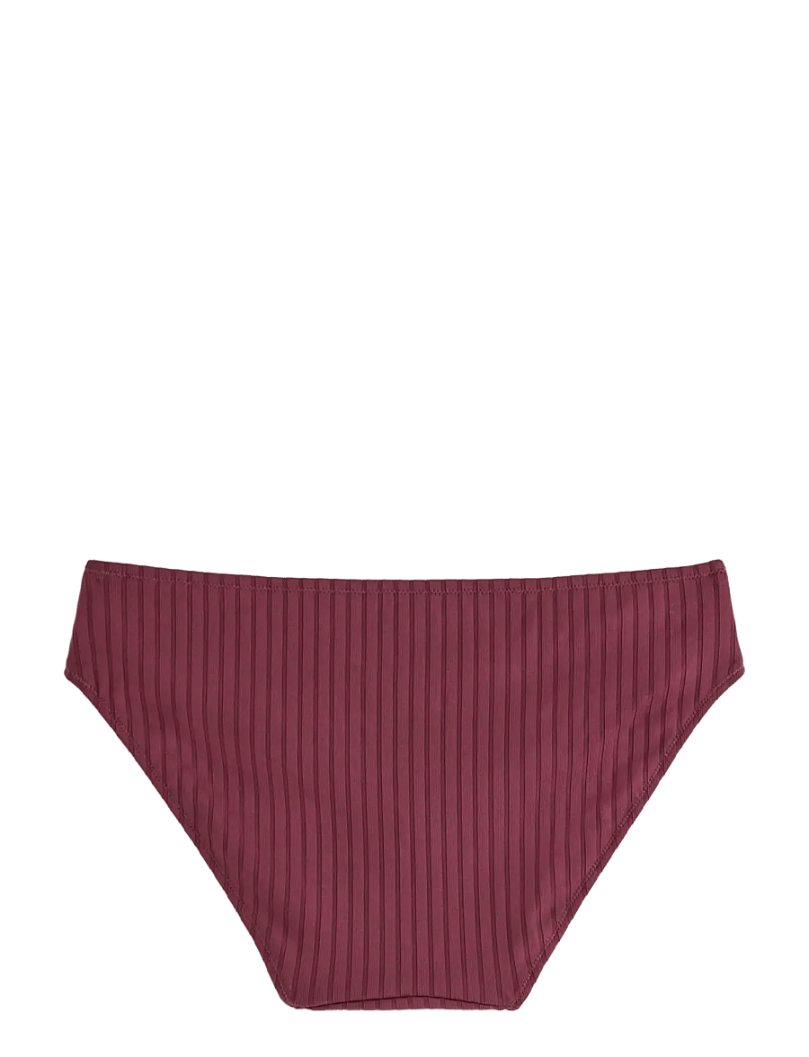 Lindex - Brief Bikini Regular Bella Rib - bikiinipüksid - dark dusty red - 2