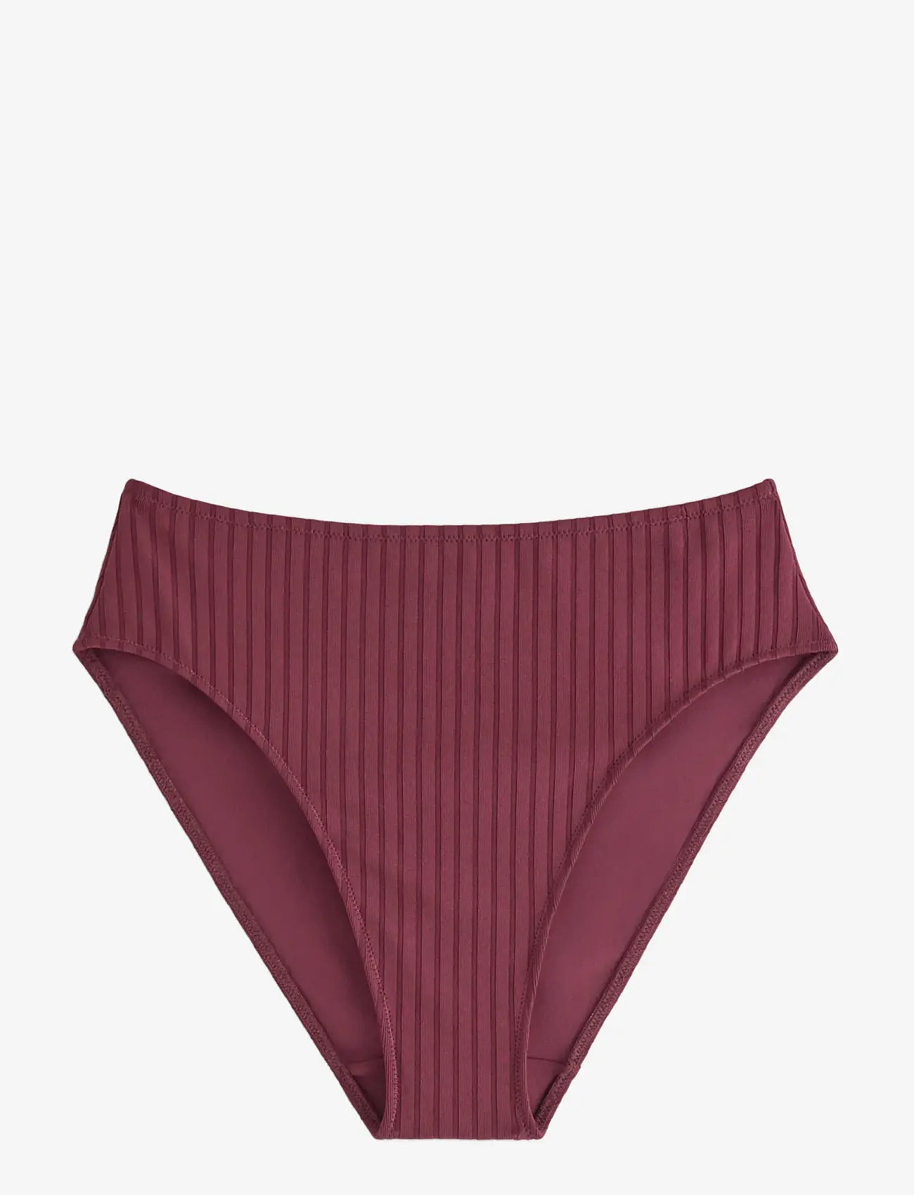 Lindex - Brief Bikini High Hanna Rib - bikinibroekjes met hoge taille - dark dusty red - 1