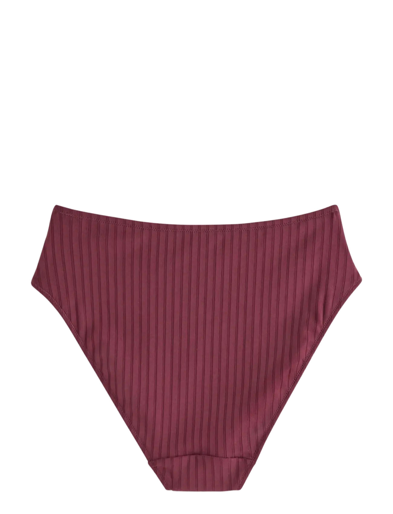 Lindex - Brief Bikini High Hanna Rib - kõrge pihaga bikiinid - dark dusty red - 2