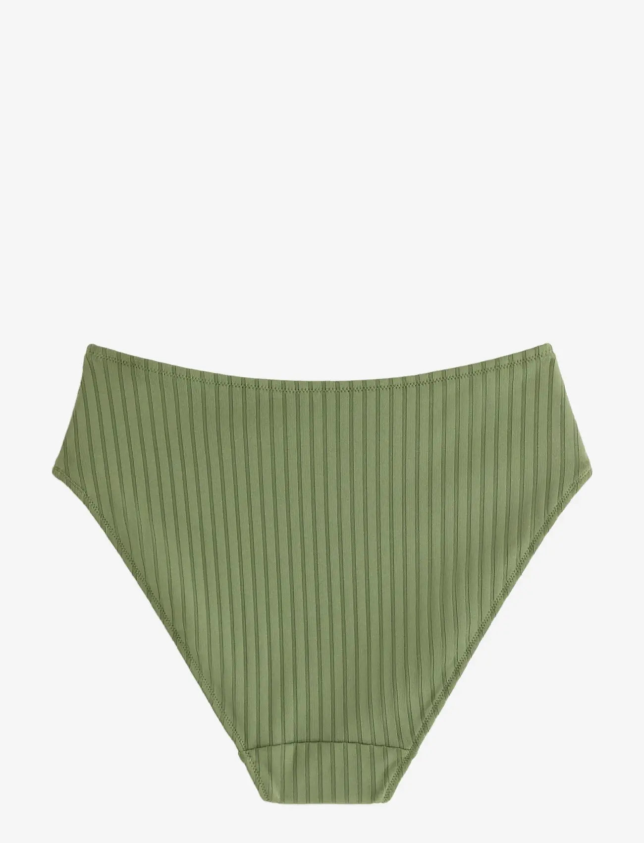 Lindex - Brief Bikini High Hanna Rib - kõrge pihaga bikiinid - dk dusty green - 2