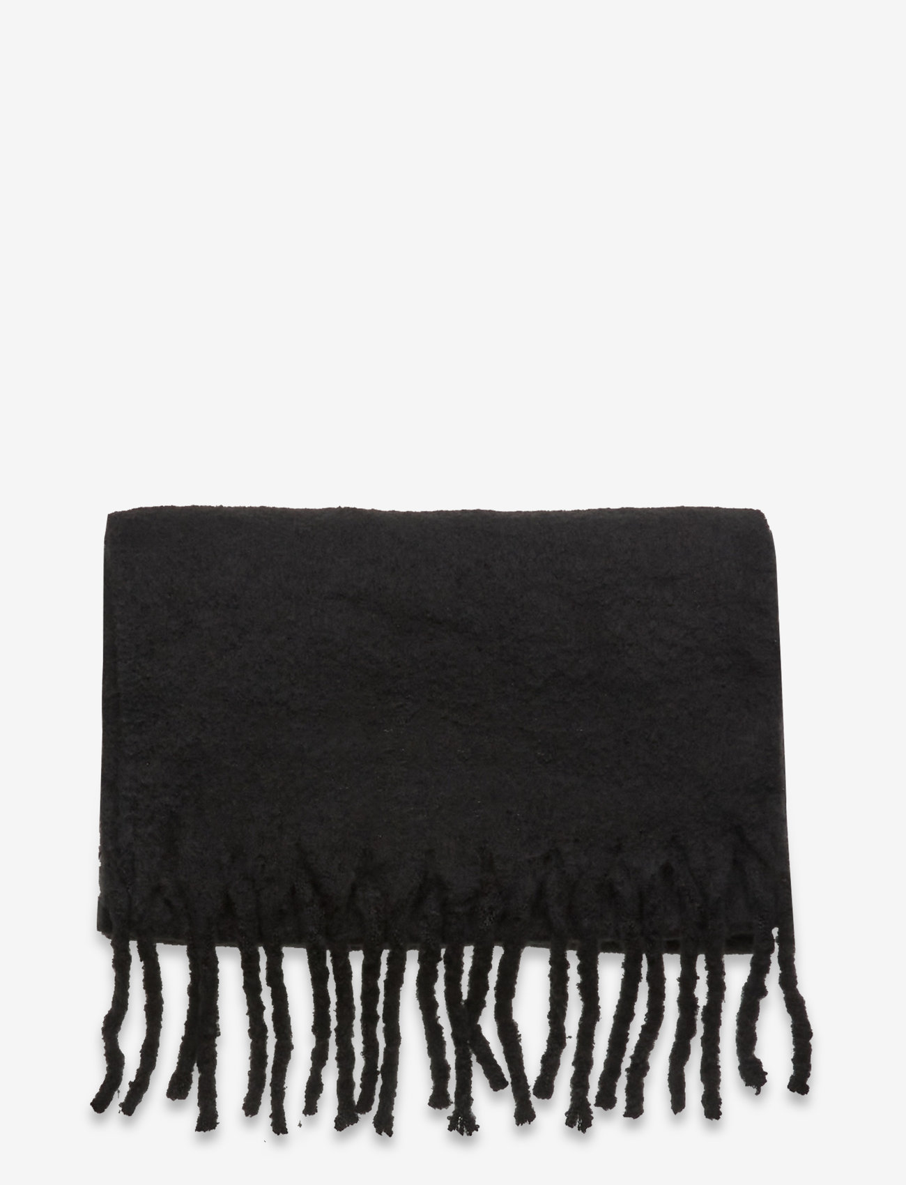 Lindex - Scarf big fringe solid - black - 1