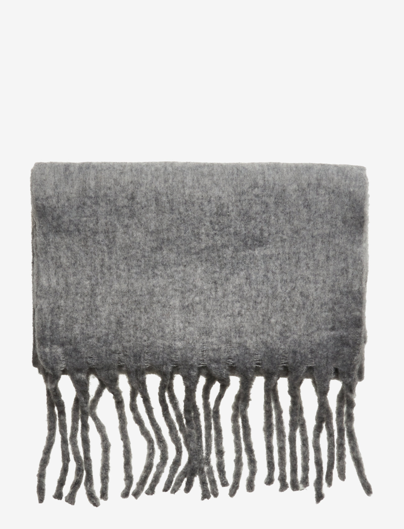 Lindex - Scarf big fringe solid - grey melange - 1