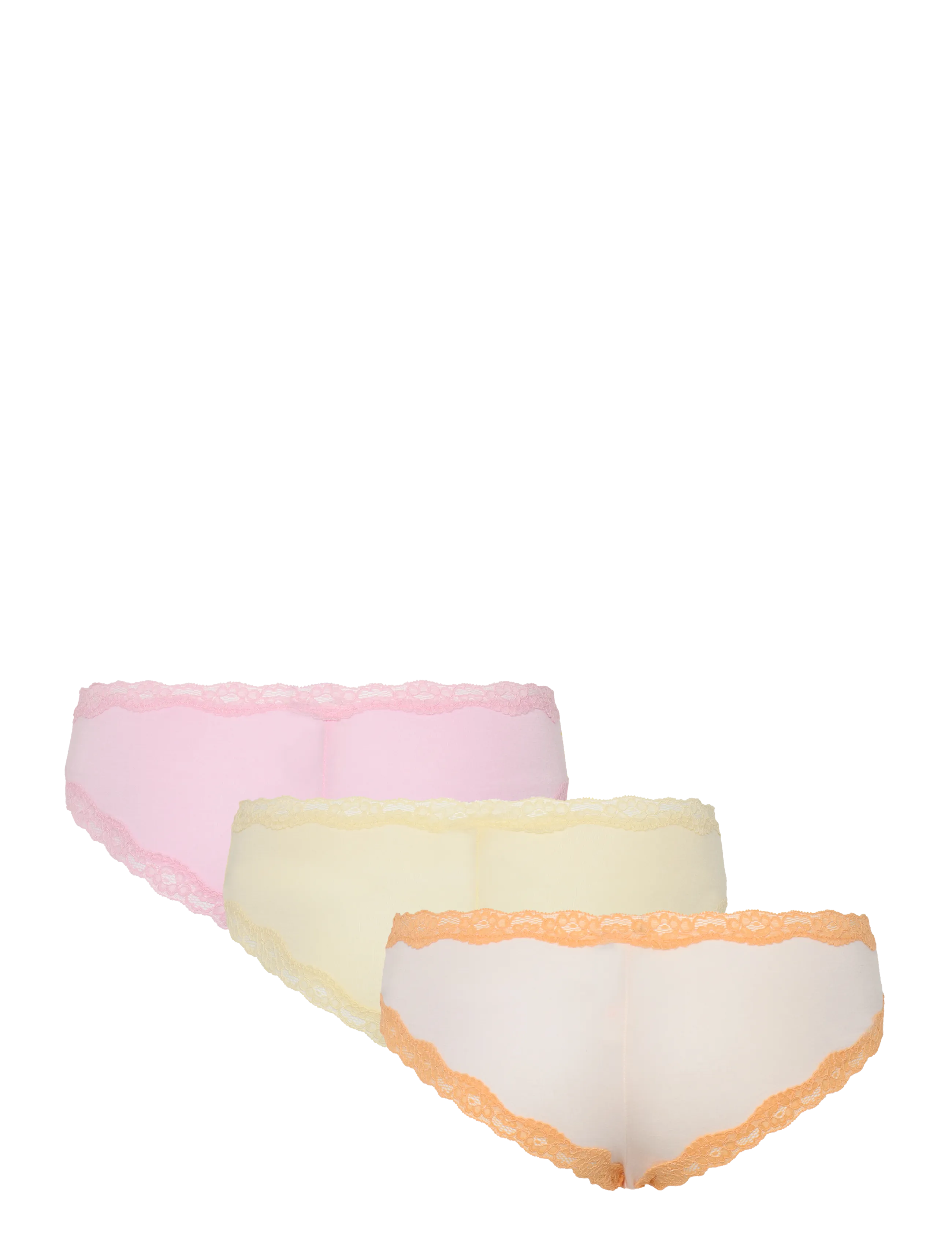 Lindex - 3-pack brazilian briefs with low waist - brazilian trusser - lt pink - 1