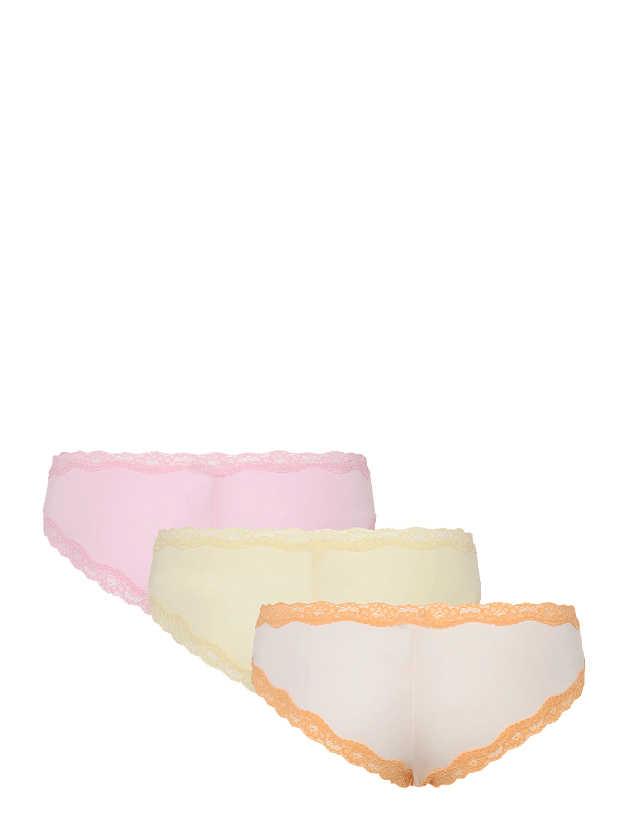 Lindex - 3-pack brazilian briefs with low waist - brazilian trusser - lt pink - 1