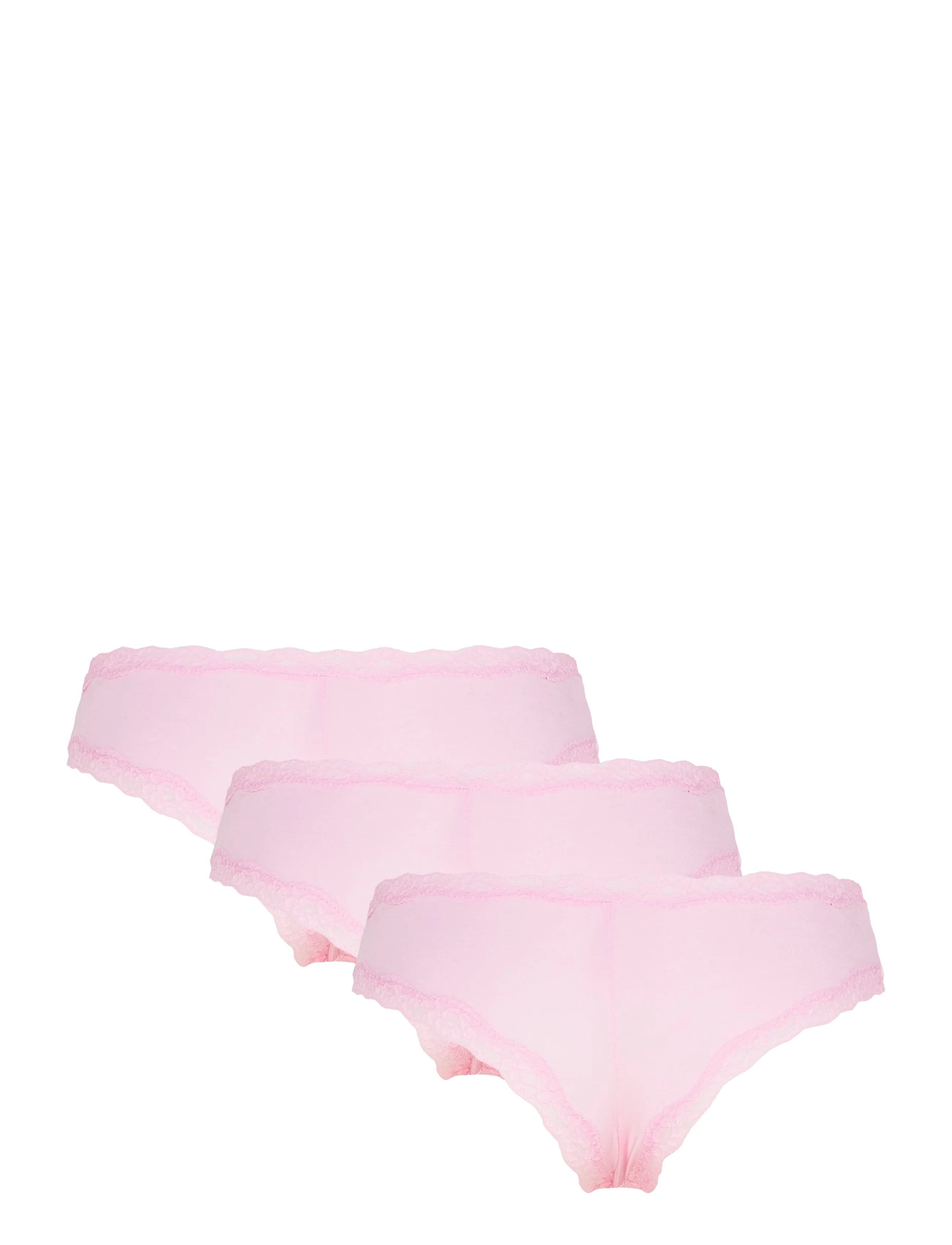Lindex - 3-pack brazilian briefs with low waist - brazilian slips - pink - 2