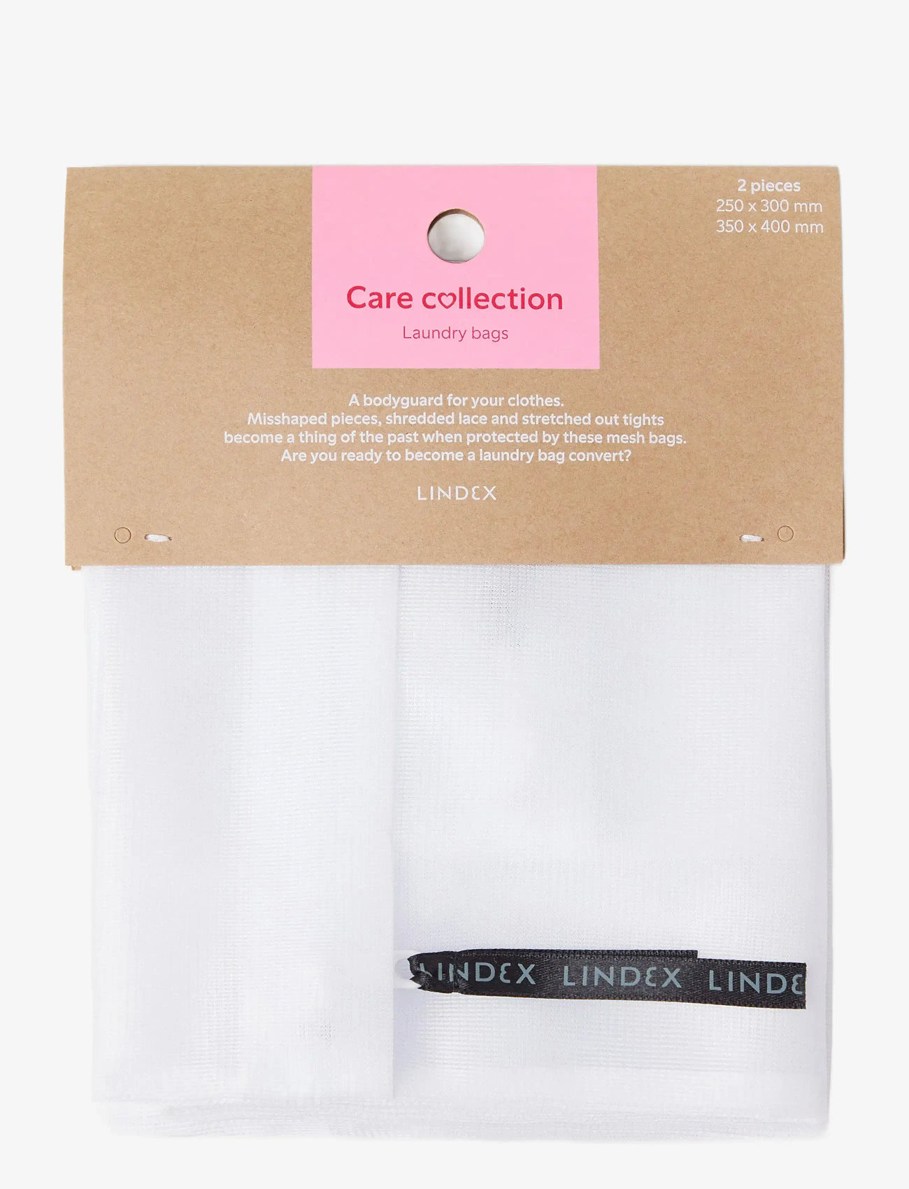 Lindex - 2-pack laundry bag - rinnahoidjate aksessuaarid - white - 0