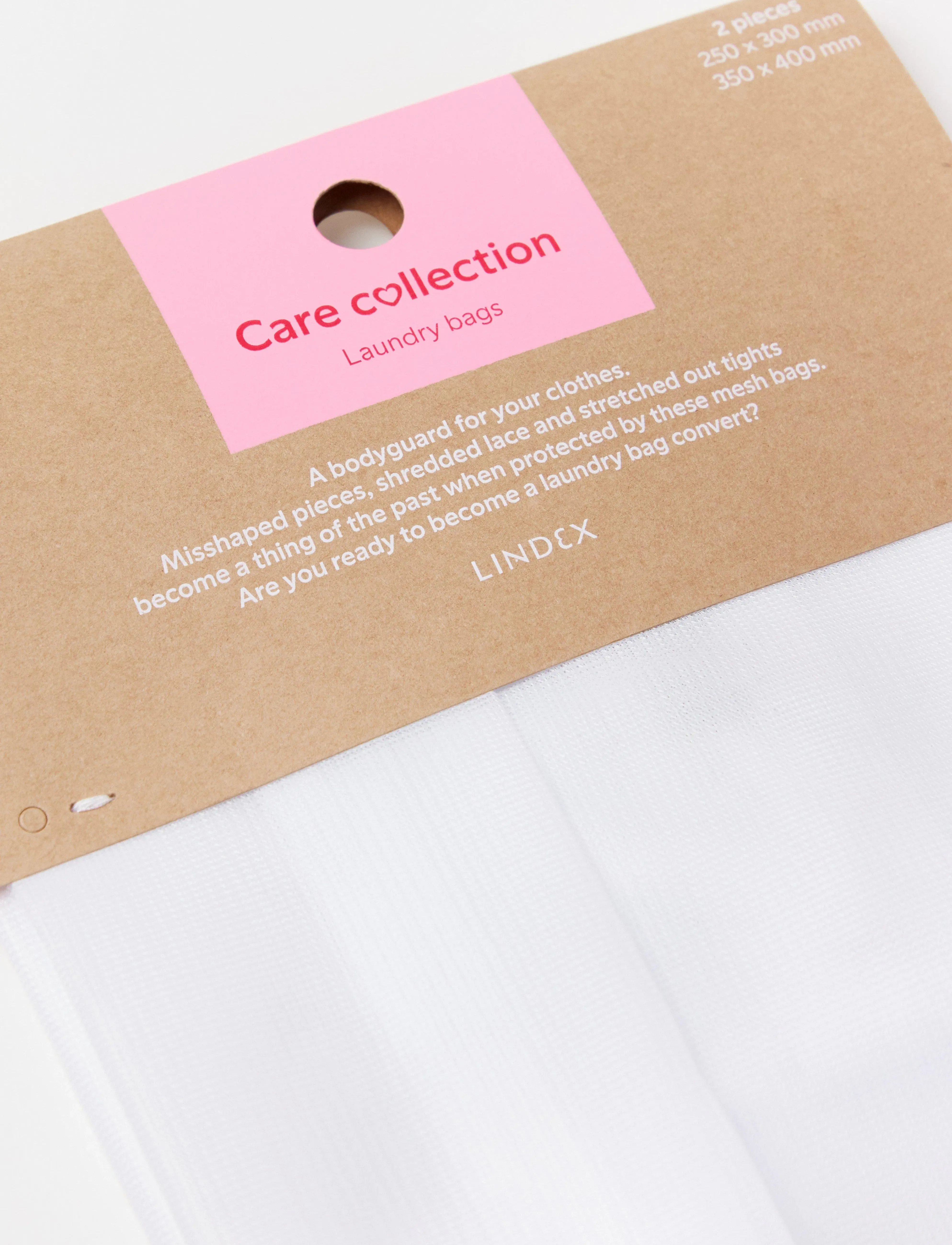 Lindex - 2-pack laundry bag - bh tilbehør - white - 2