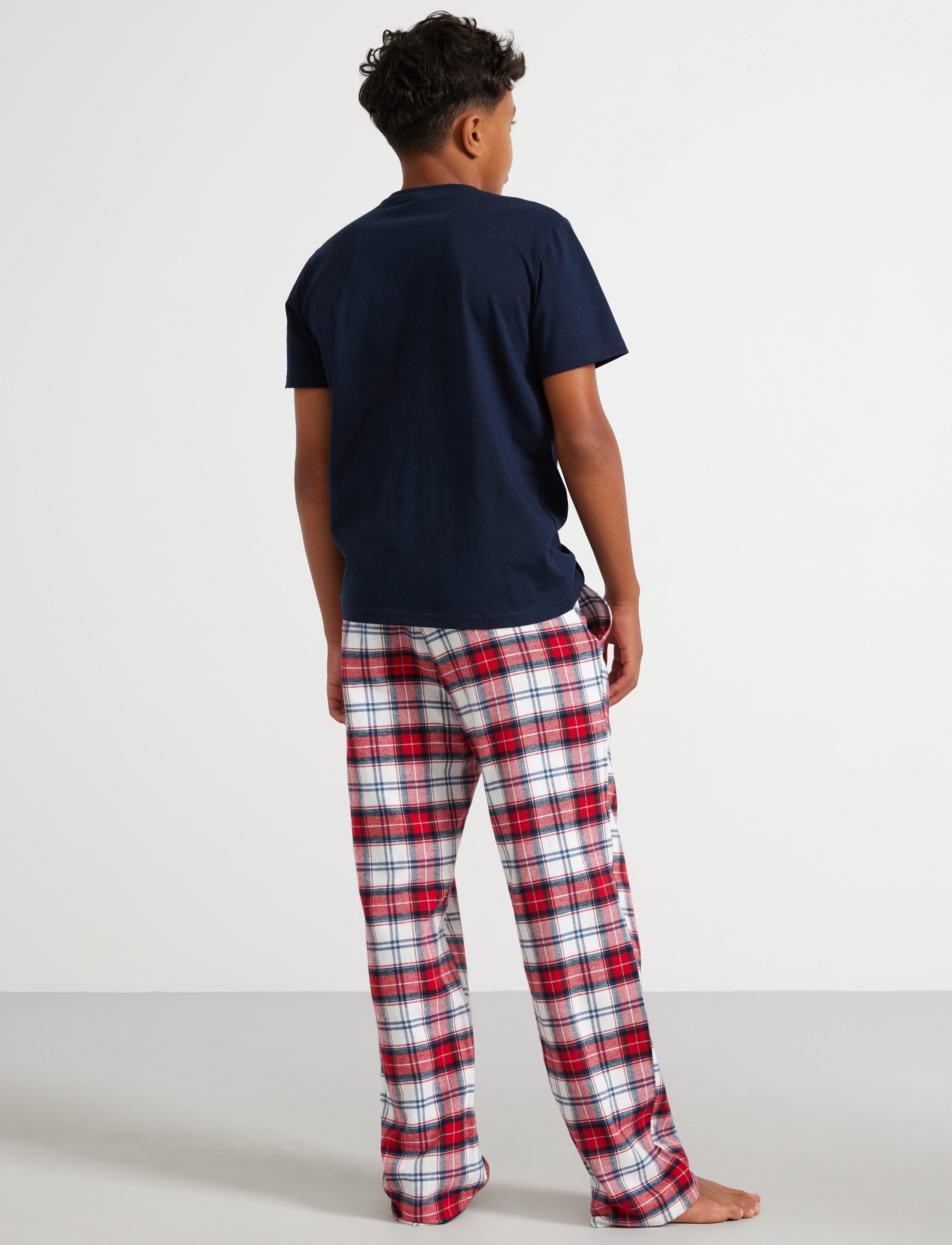 Lindex - Trousers pyjamas flannel - red - 3