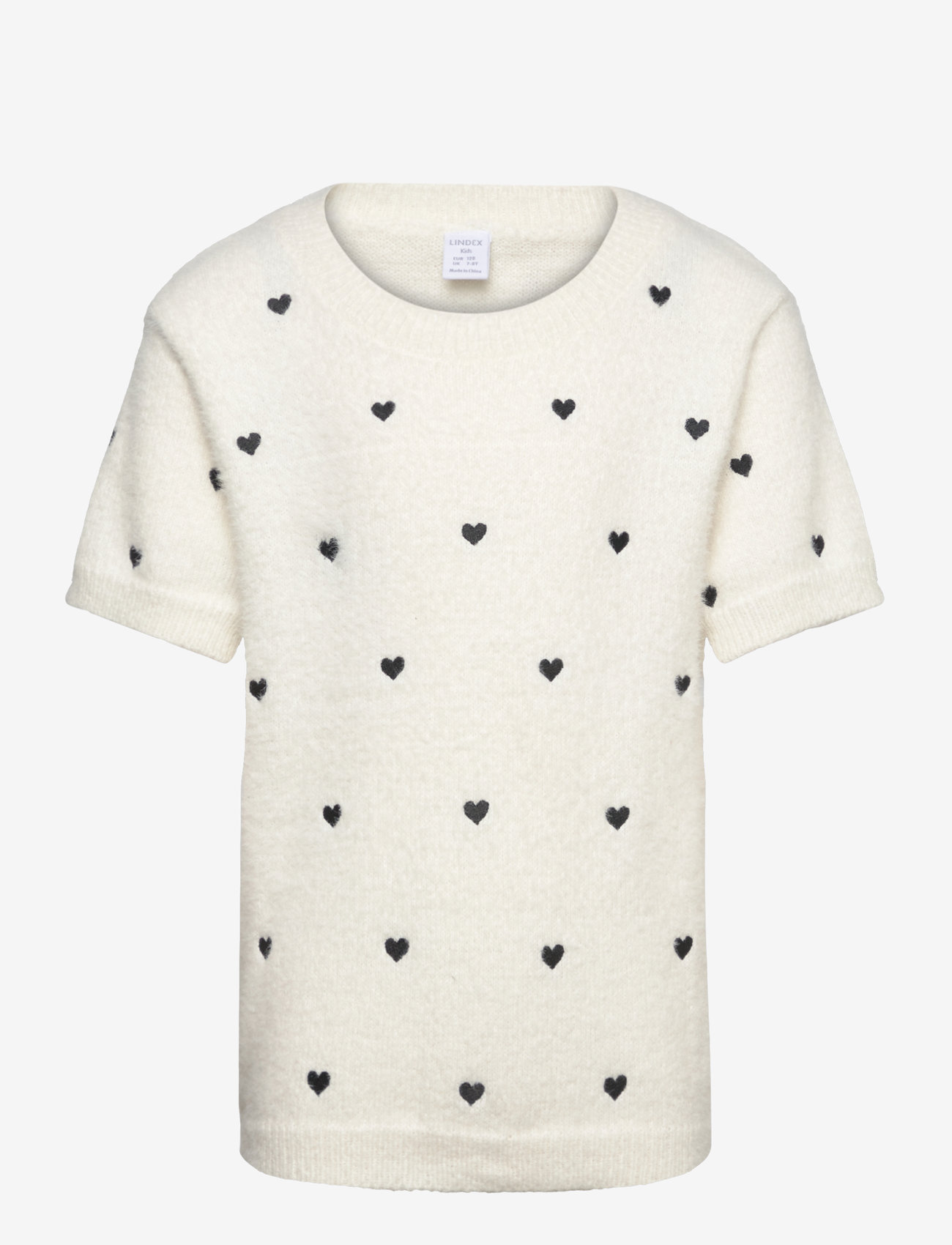 Lindex - T shirt feather yarn - lühikeste varrukatega t-särgid - light dusty white - 1