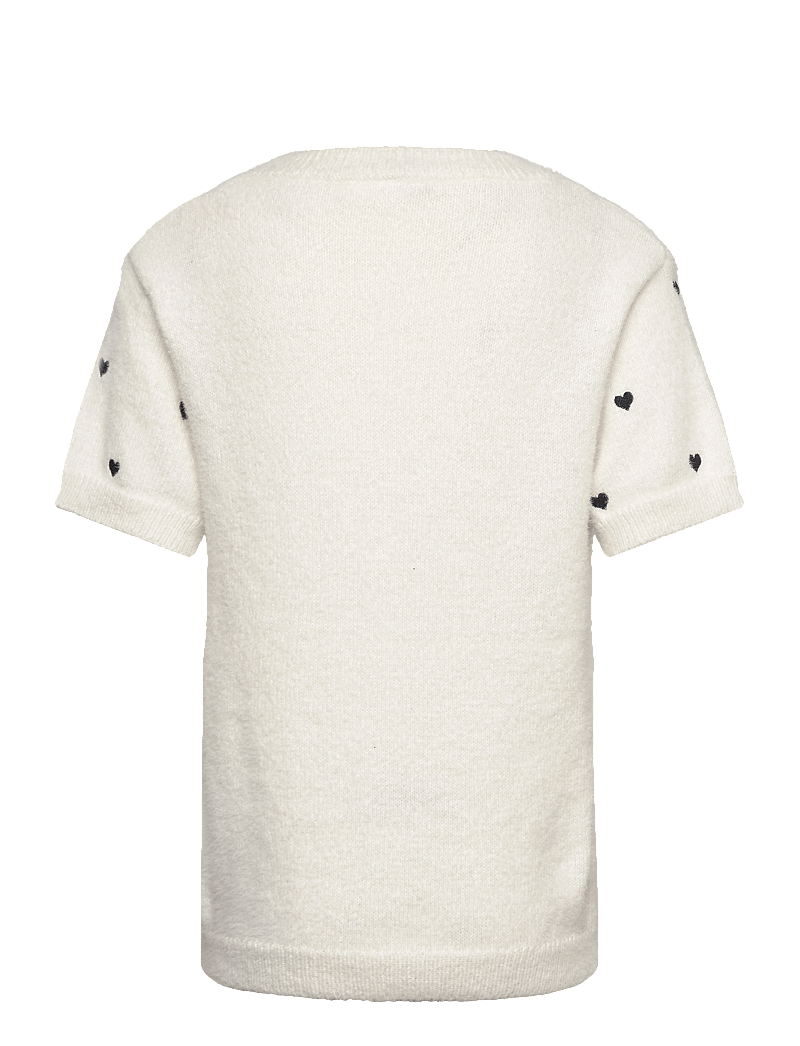 Lindex - T shirt feather yarn - lühikeste varrukatega t-särgid - light dusty white - 2