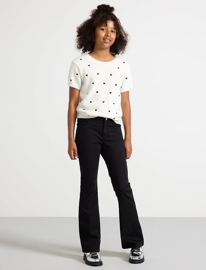 Lindex - T shirt feather yarn - lühikeste varrukatega t-särgid - light dusty white - 4