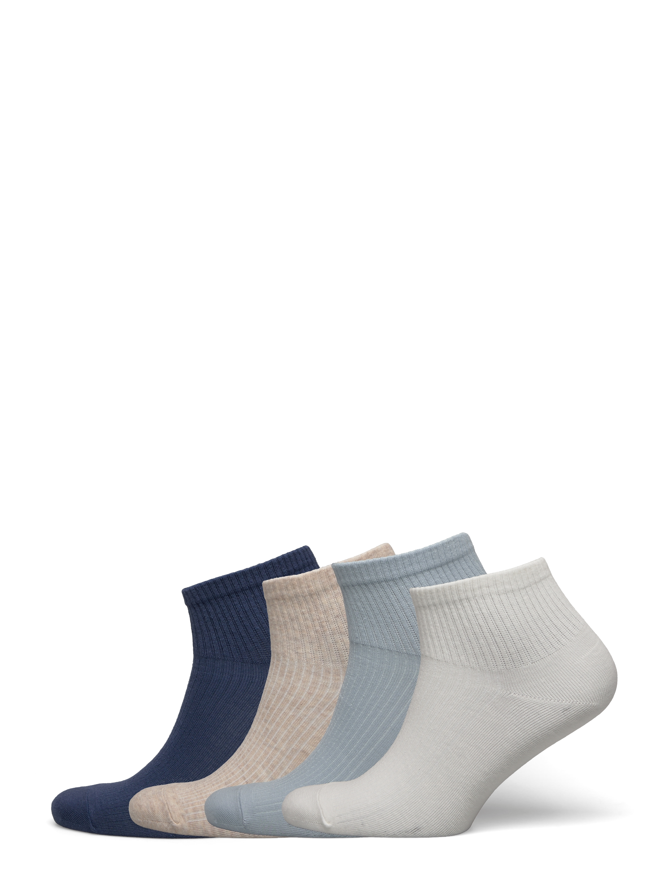 Sock high ankle 4 p solid colo - LIGHT BLUE
