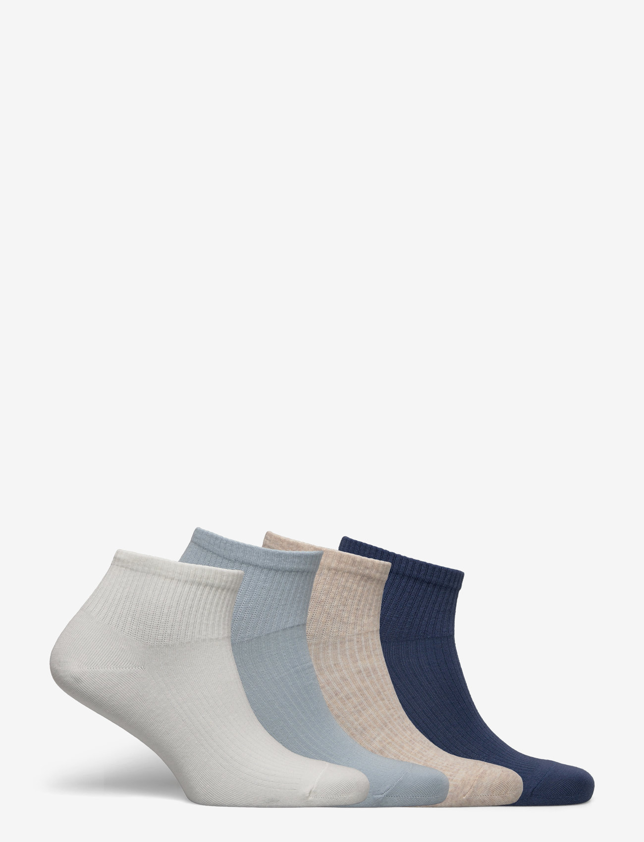 Lindex - Sock high ankle 4 p solid colo - light blue - 2