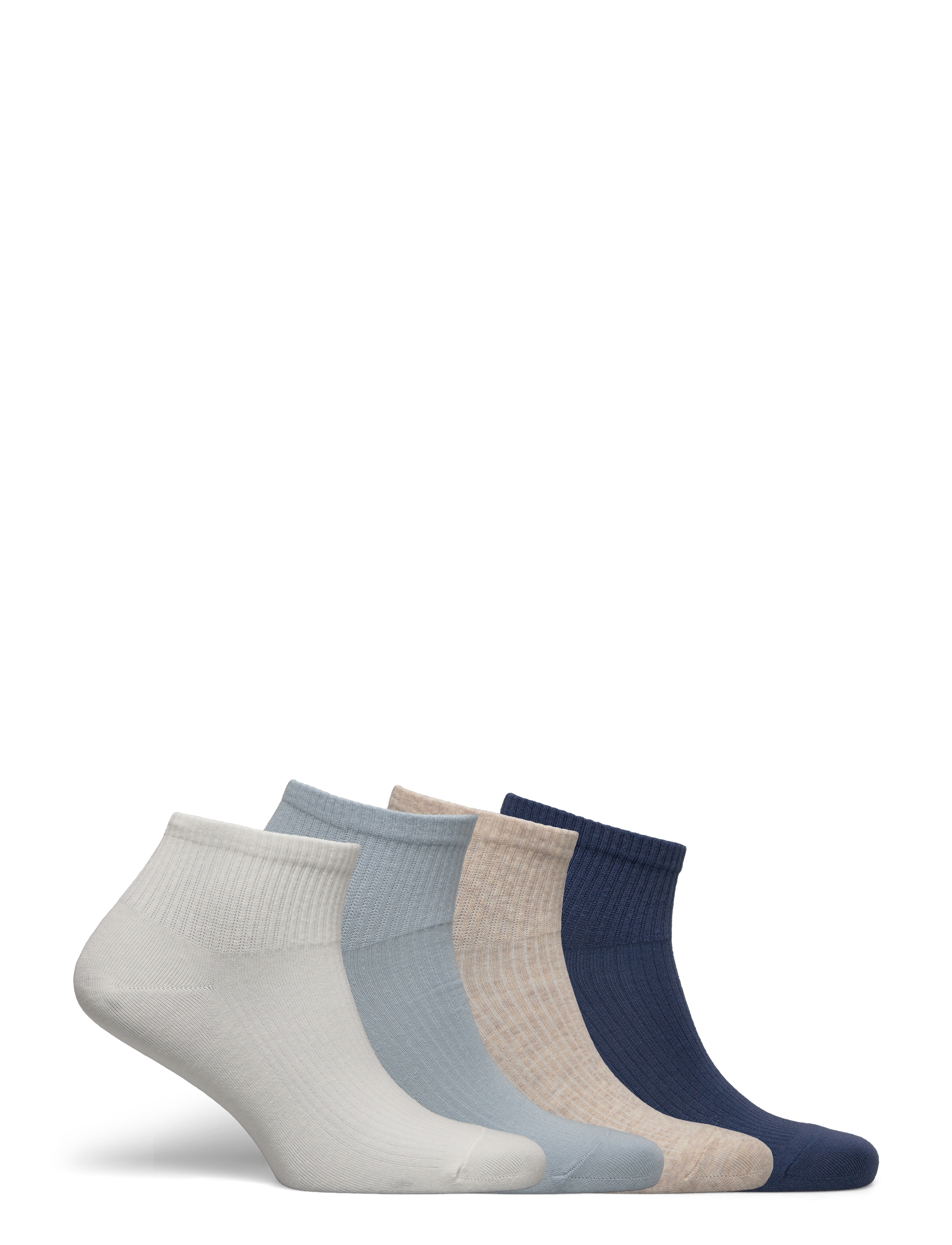 Lindex - 4-pack high ankle socks - ankelstrumpor - light blue - 2
