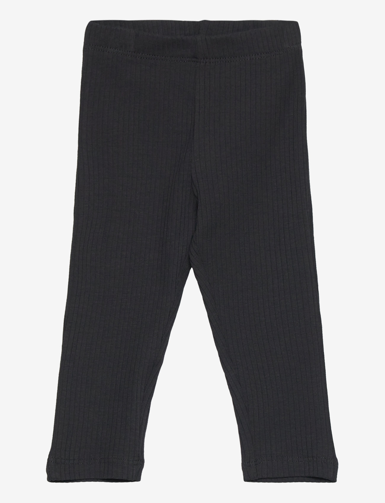 Lindex - Leggings basic rib - høstklær - off black - 0