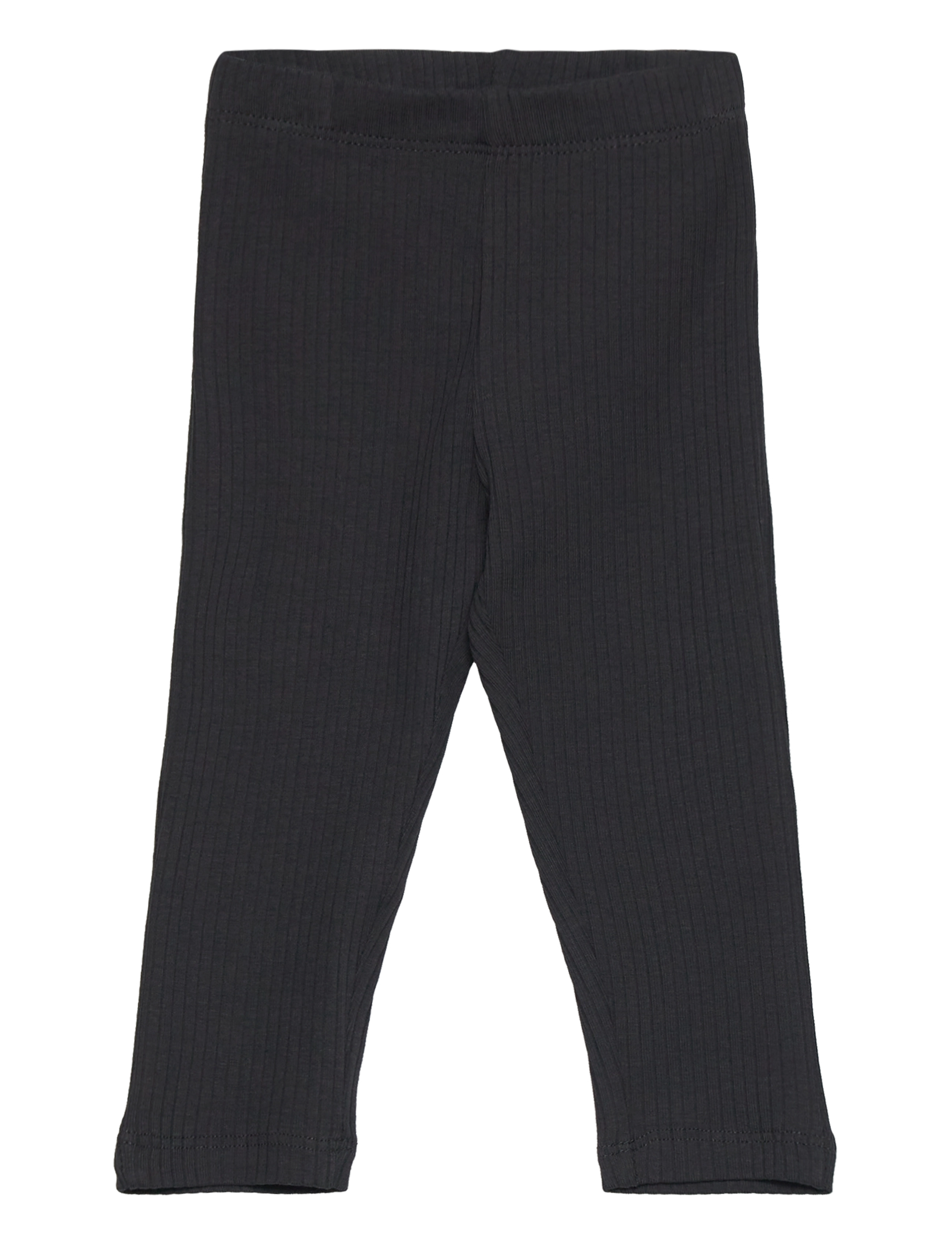 Lindex Leggings basic rib - Leggings - OFF BLACK / black