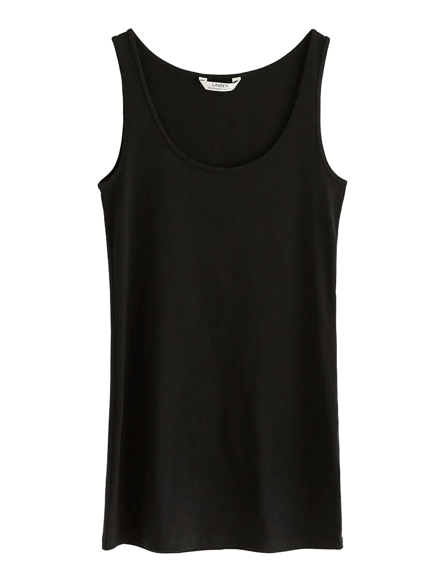 Lindex - Long tank top - Ärmellose tops - black - 1