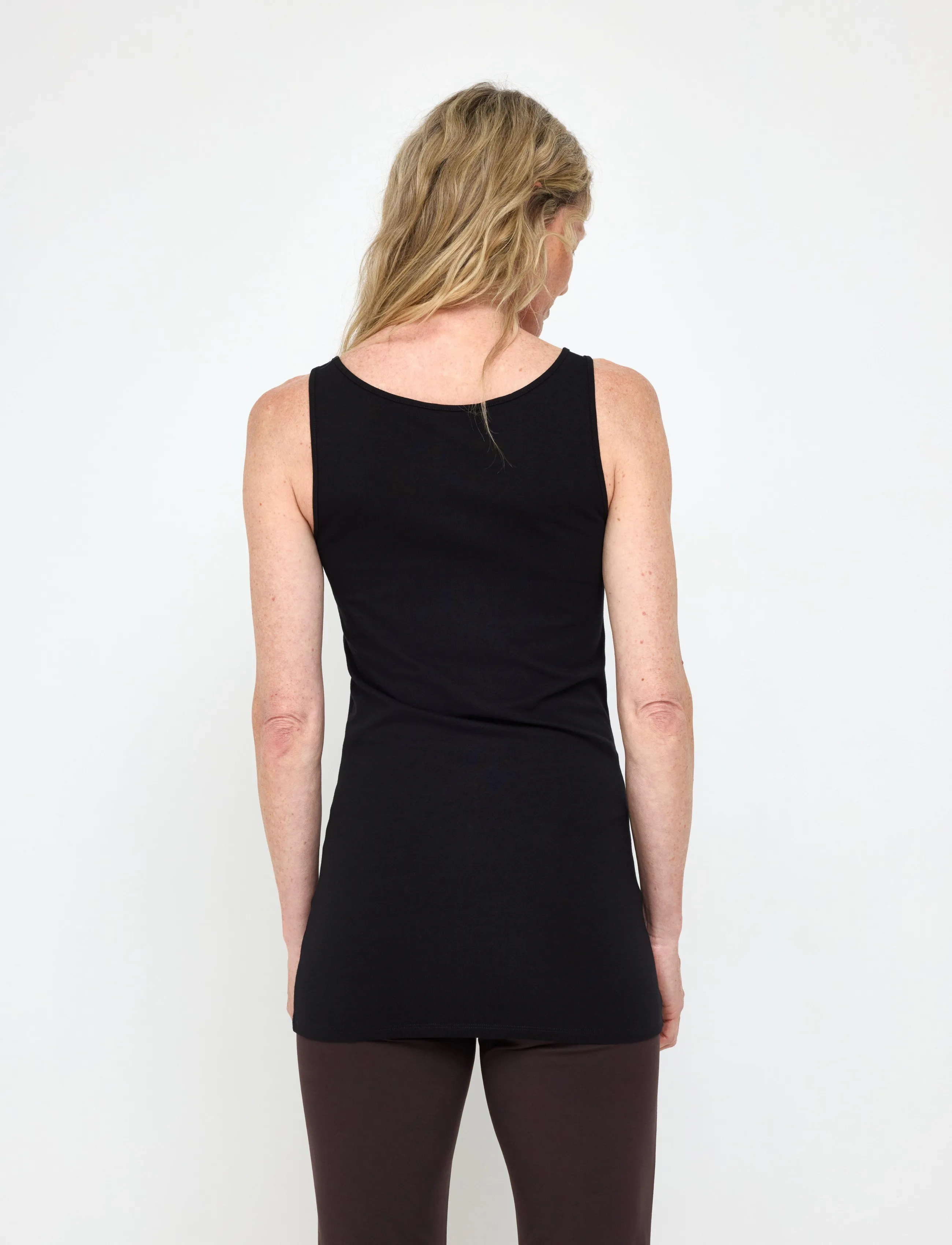 Lindex - Long tank top - Ärmellose tops - black - 3