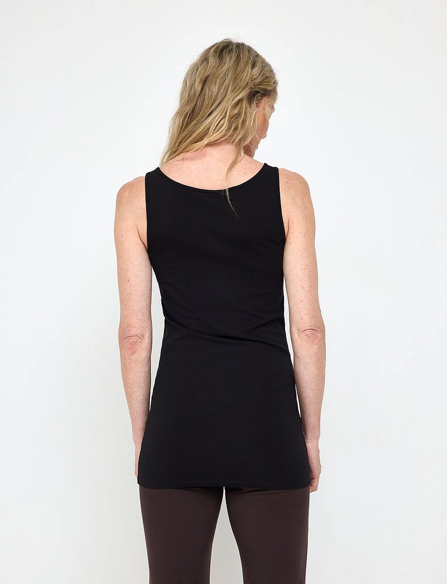 Lindex - Long tank top - Ärmellose tops - black - 3