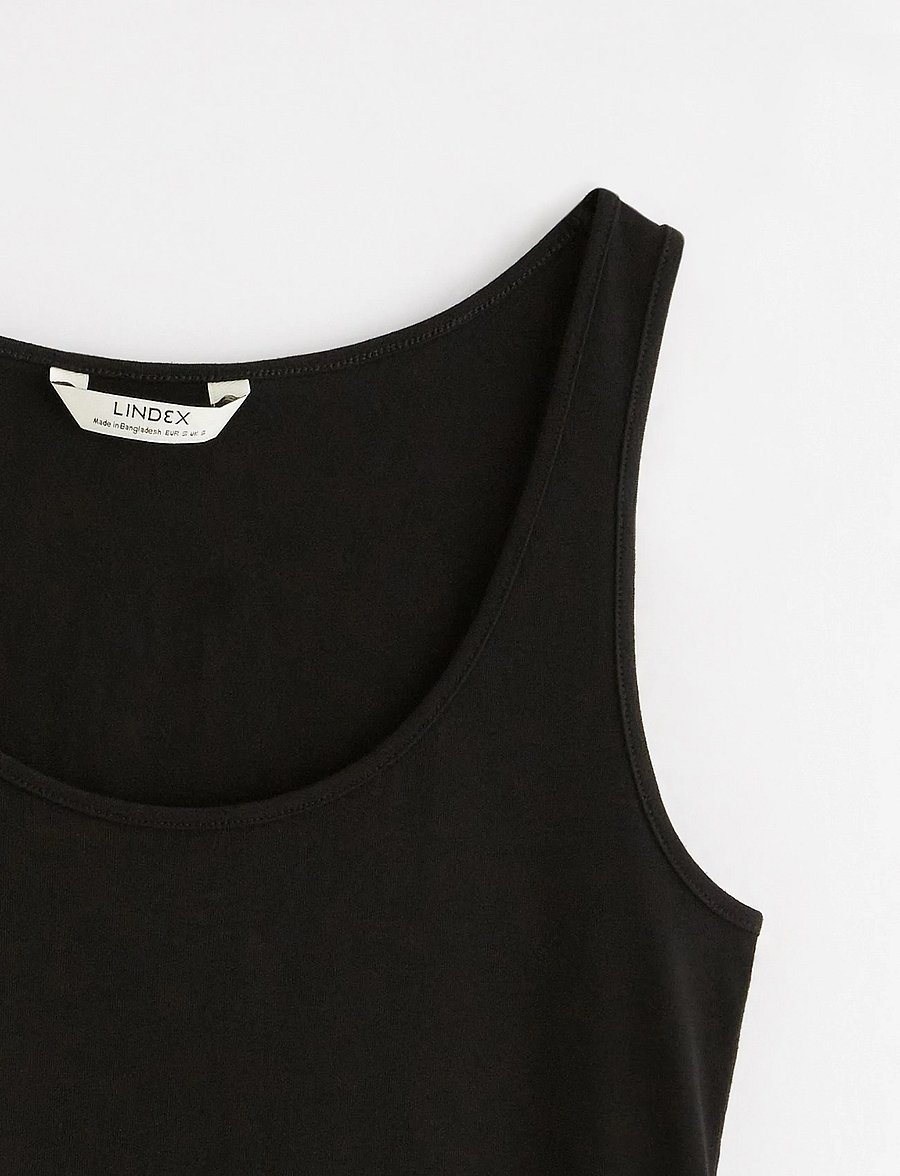 Lindex - Long tank top - Ärmellose tops - black - 5