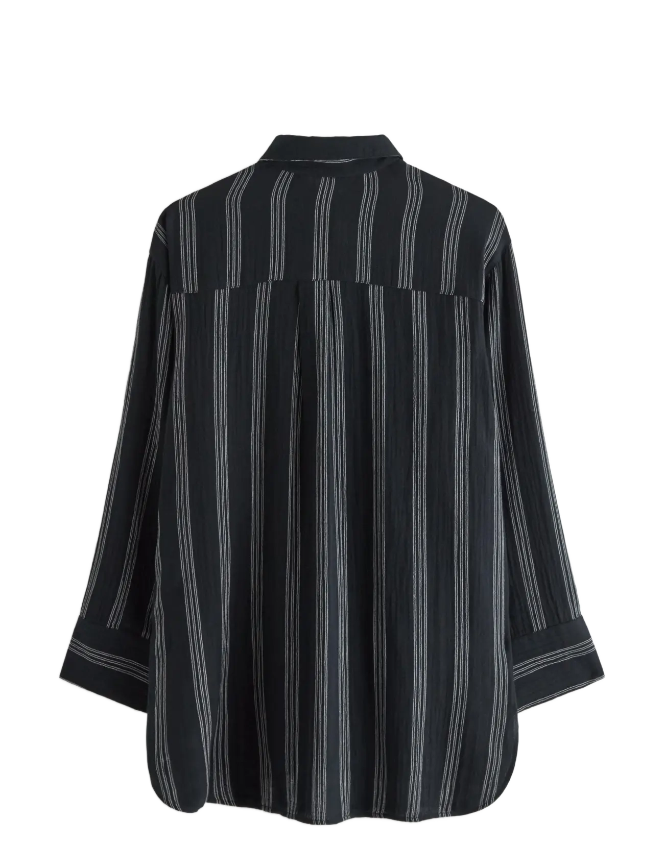 Lindex - Oversized pyjama shirt - long-sleeved shirts - black - 2