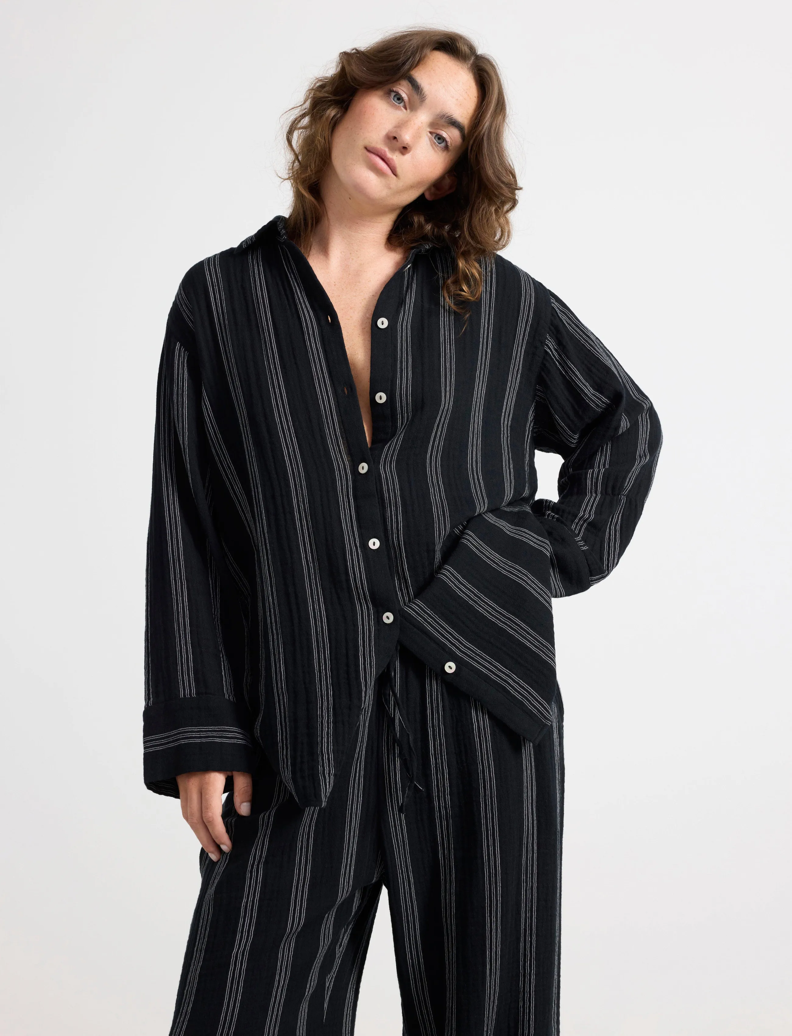 Lindex Oversized pyjama shirt - Lindex - BLACK / black