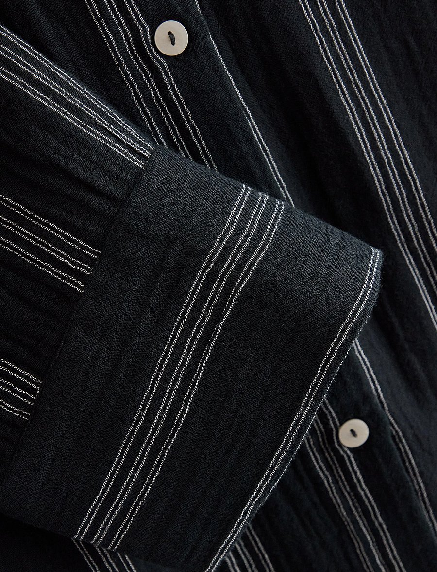 Lindex - Oversized pyjama shirt - langärmlige hemden - black - 5