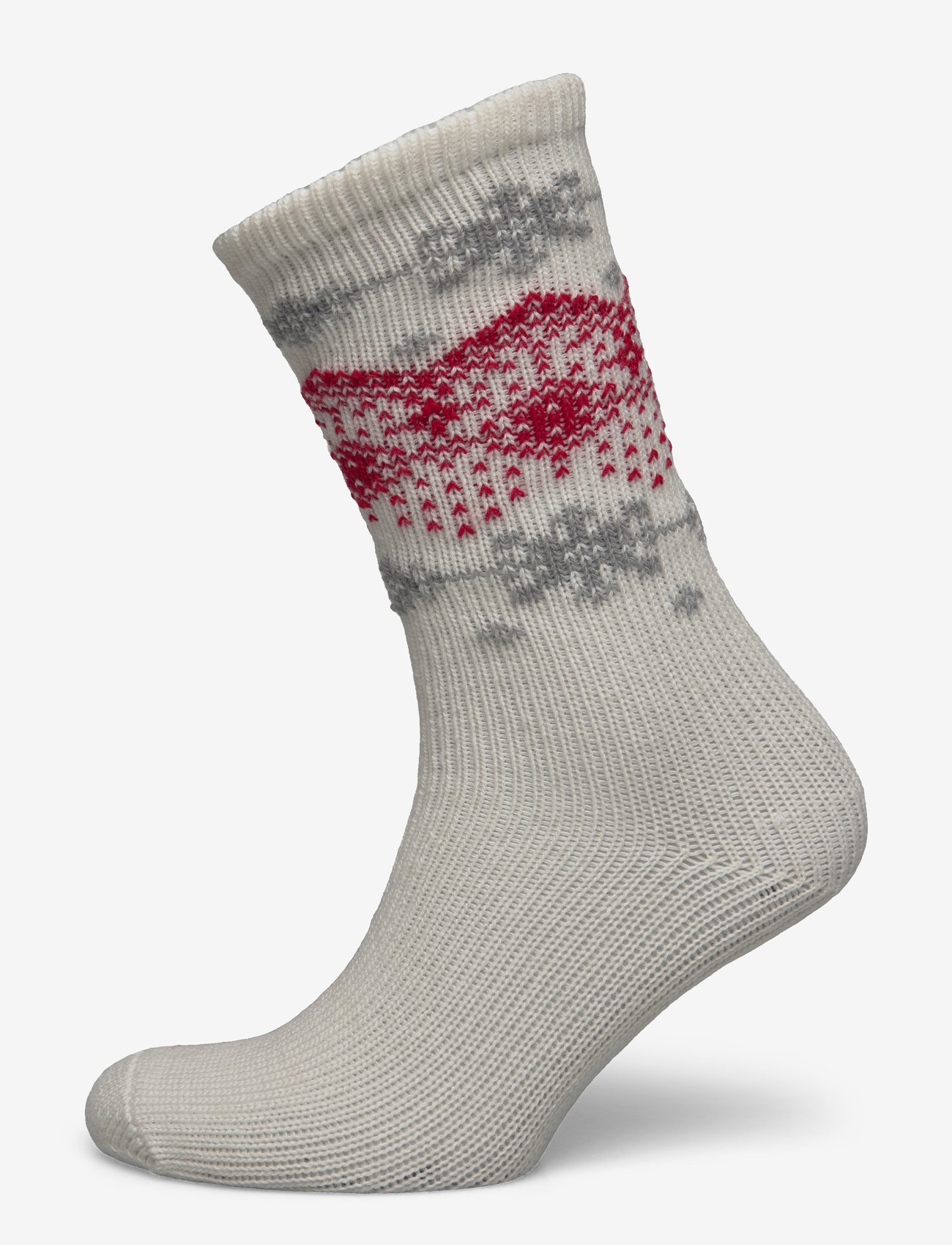 Lindex - Sock fair isle rag - light white - 0