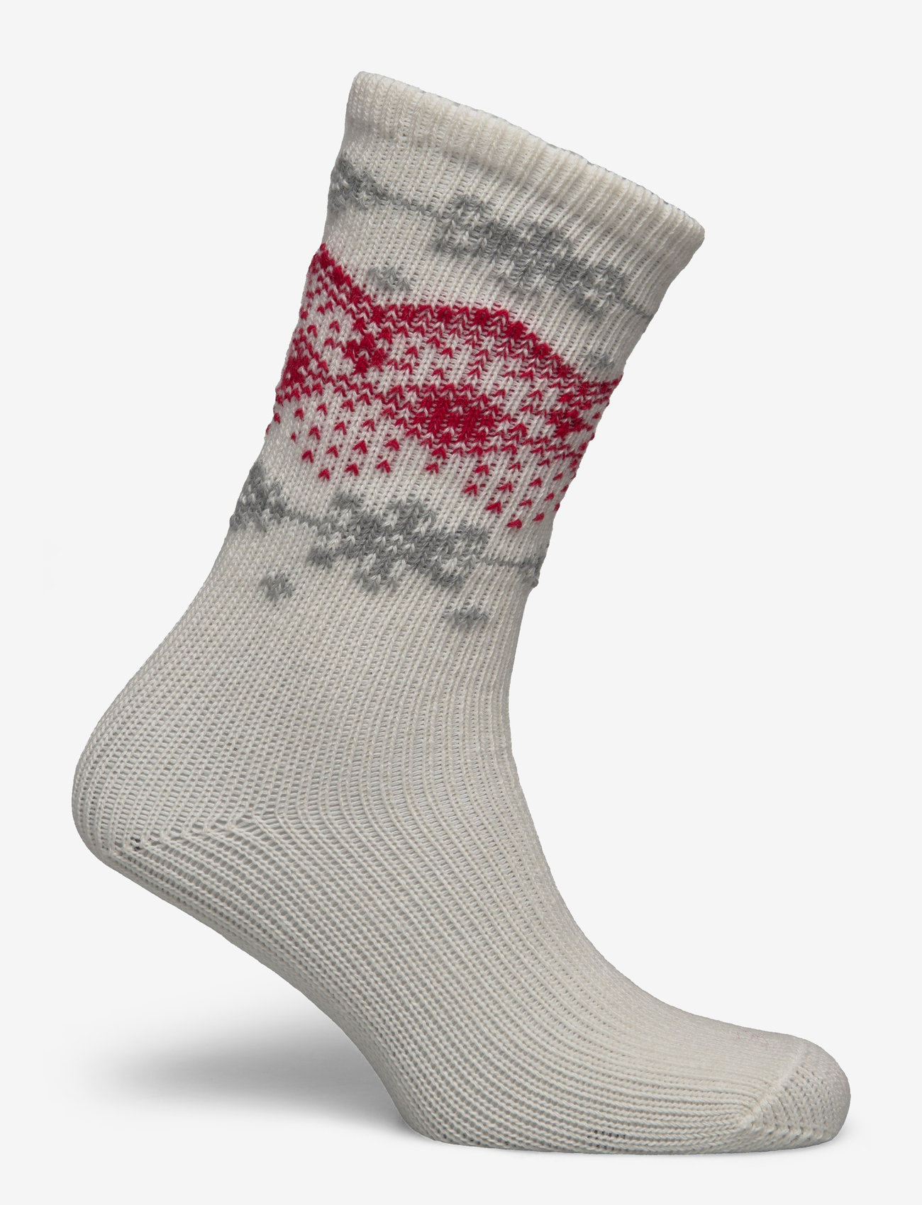 Lindex - Sock fair isle rag - light white - 1